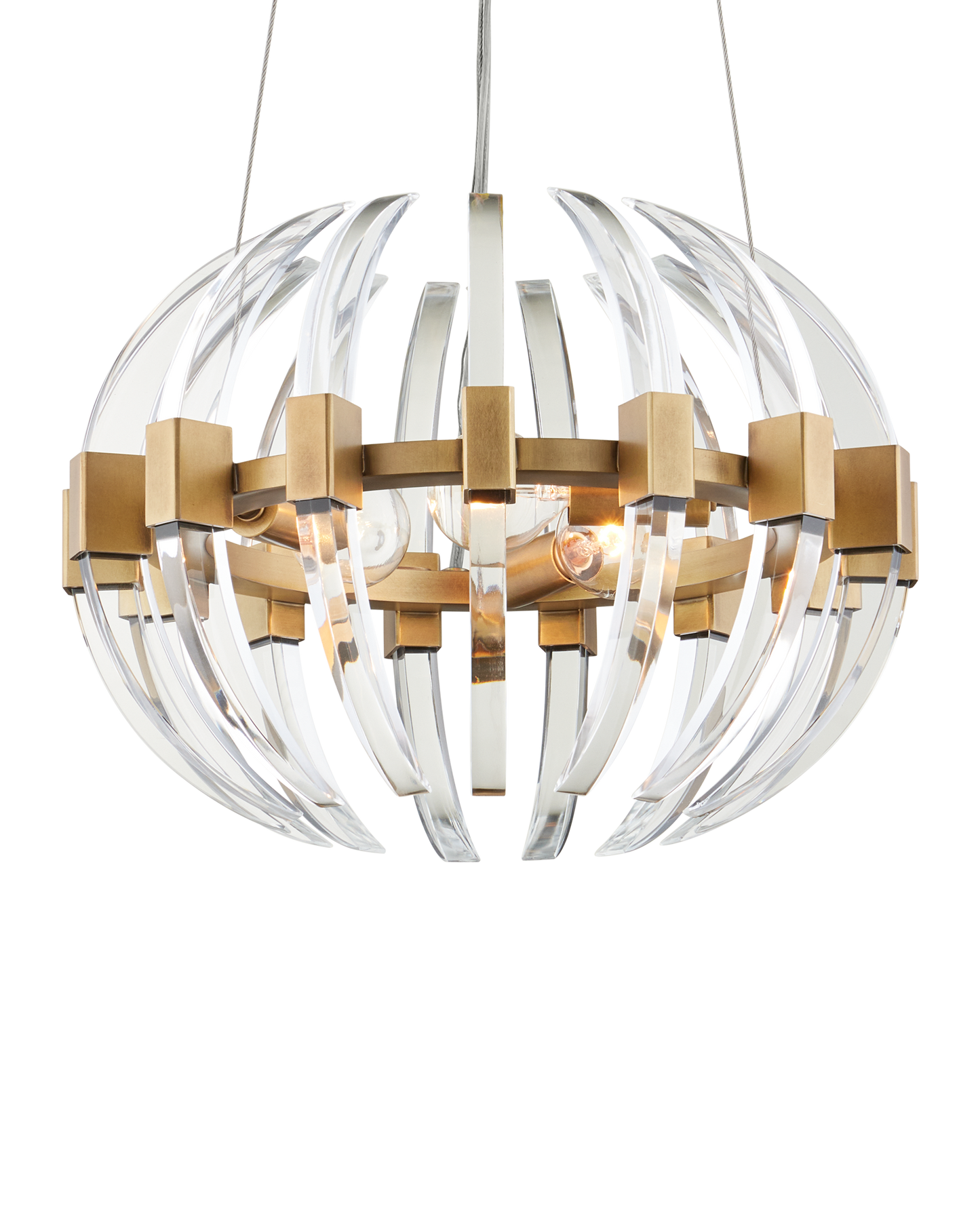 Coquette Small Brass Chandelier.