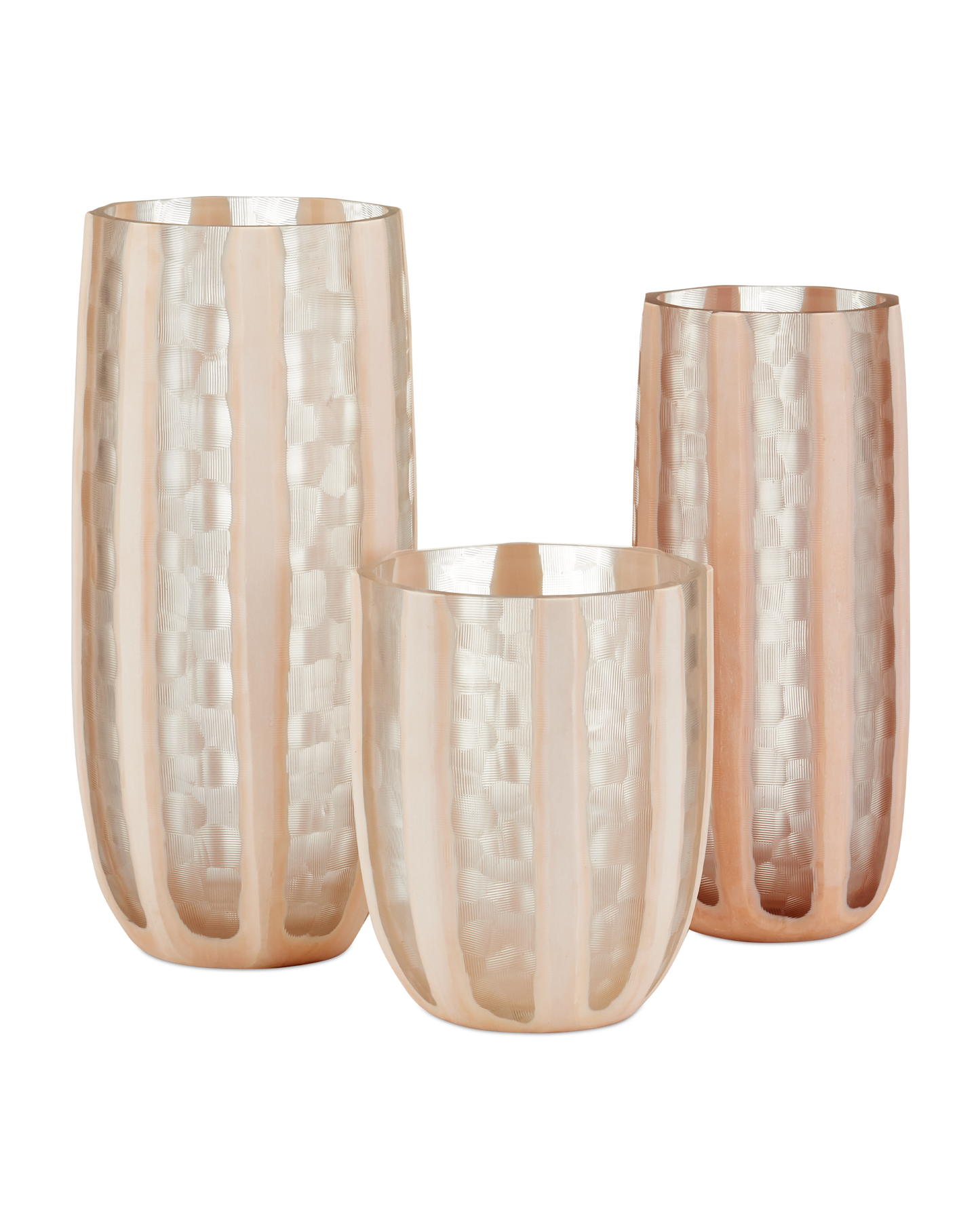 Merletto Glass Vase Set of 3.