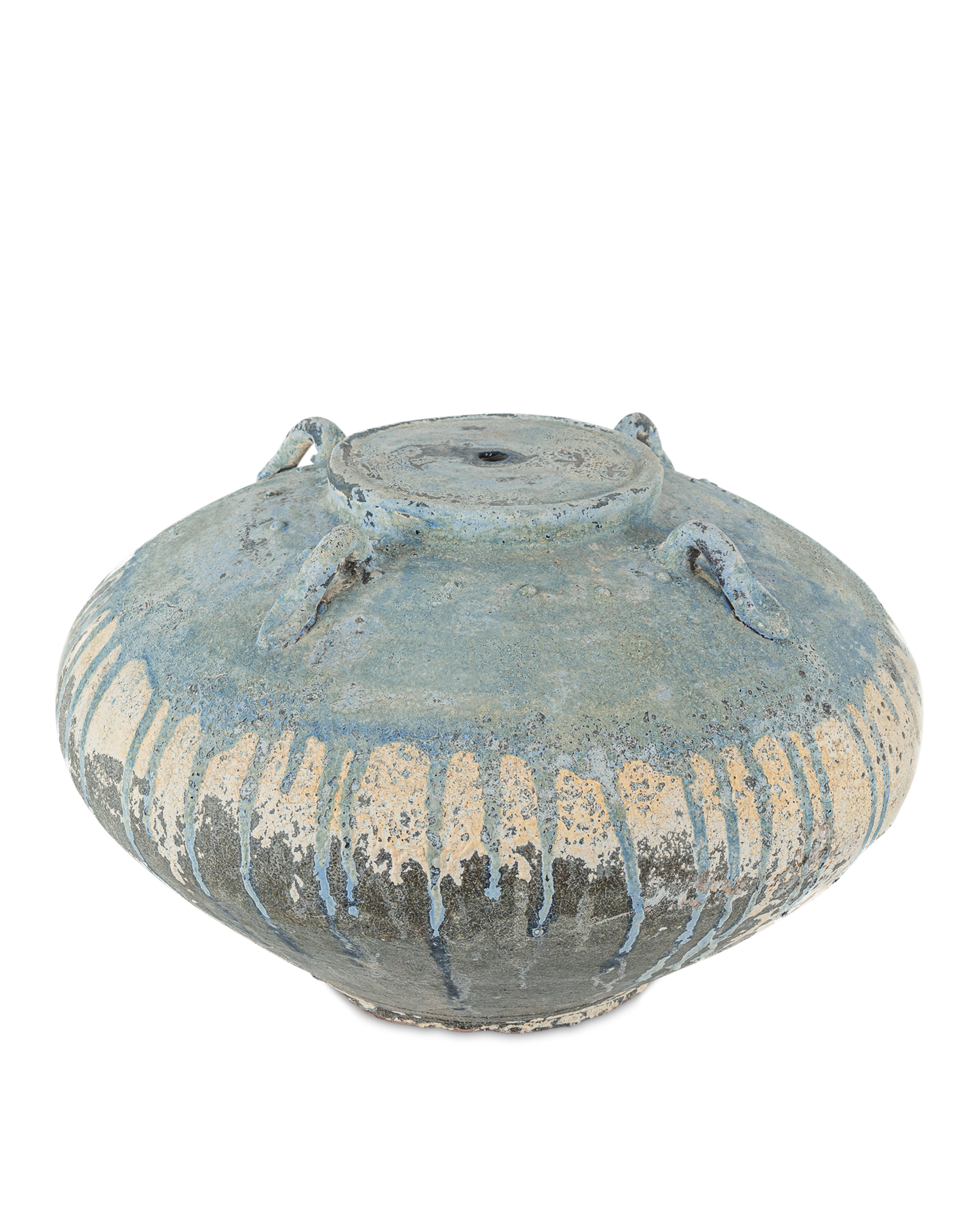 Catania Antique Blue Drip Table Lamp