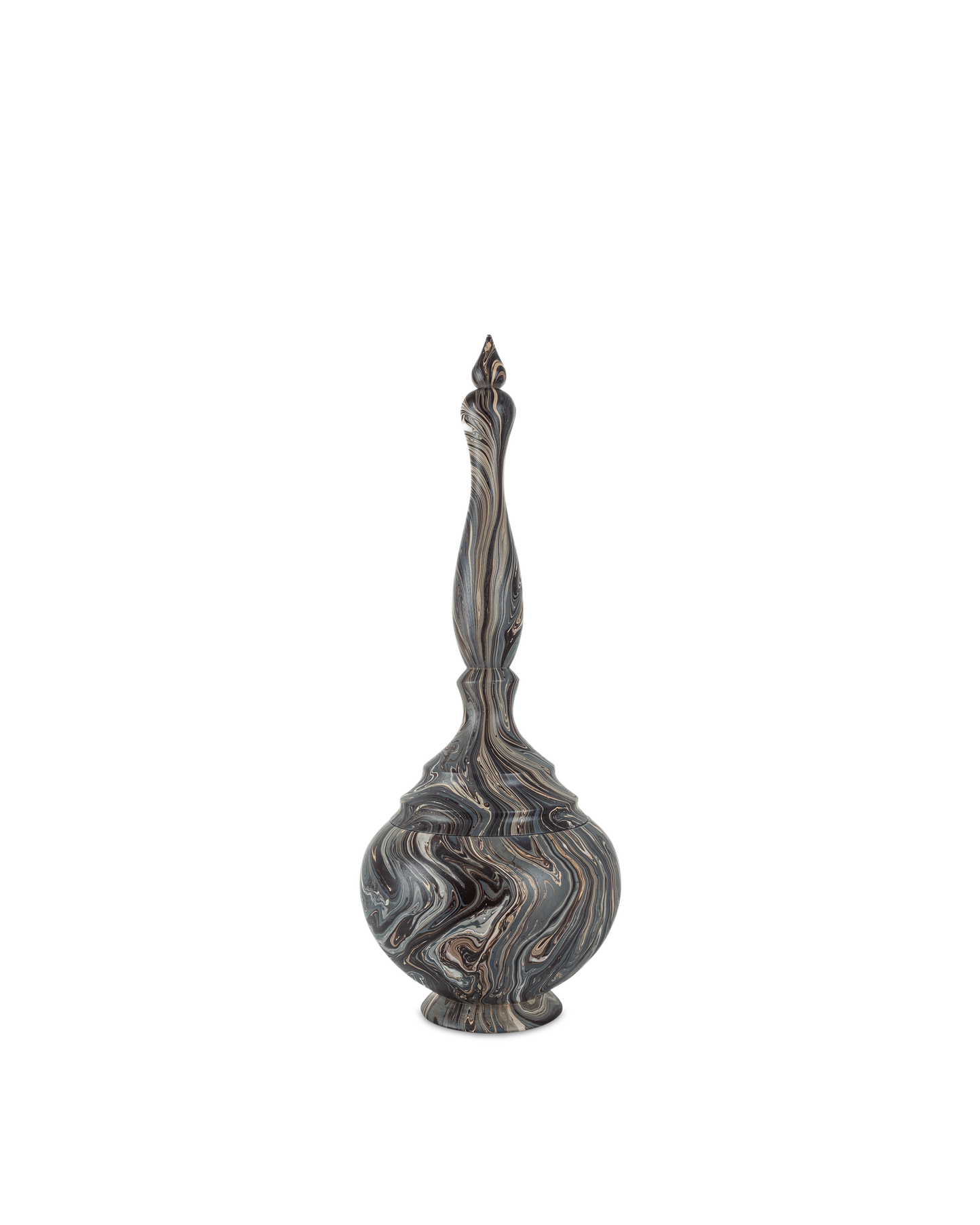 Marbleized Short Turret Box.