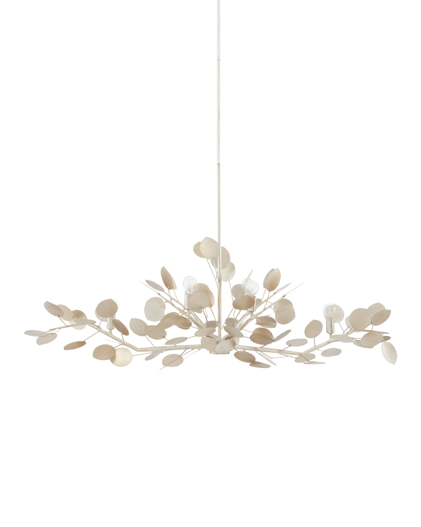 Lunaria Silver Oval Chandelier.