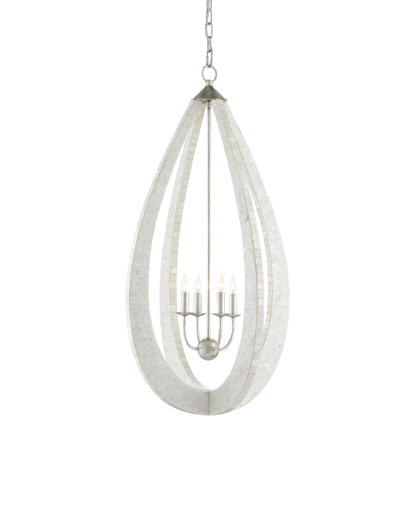 Arietta White Teardrop Chandelier.