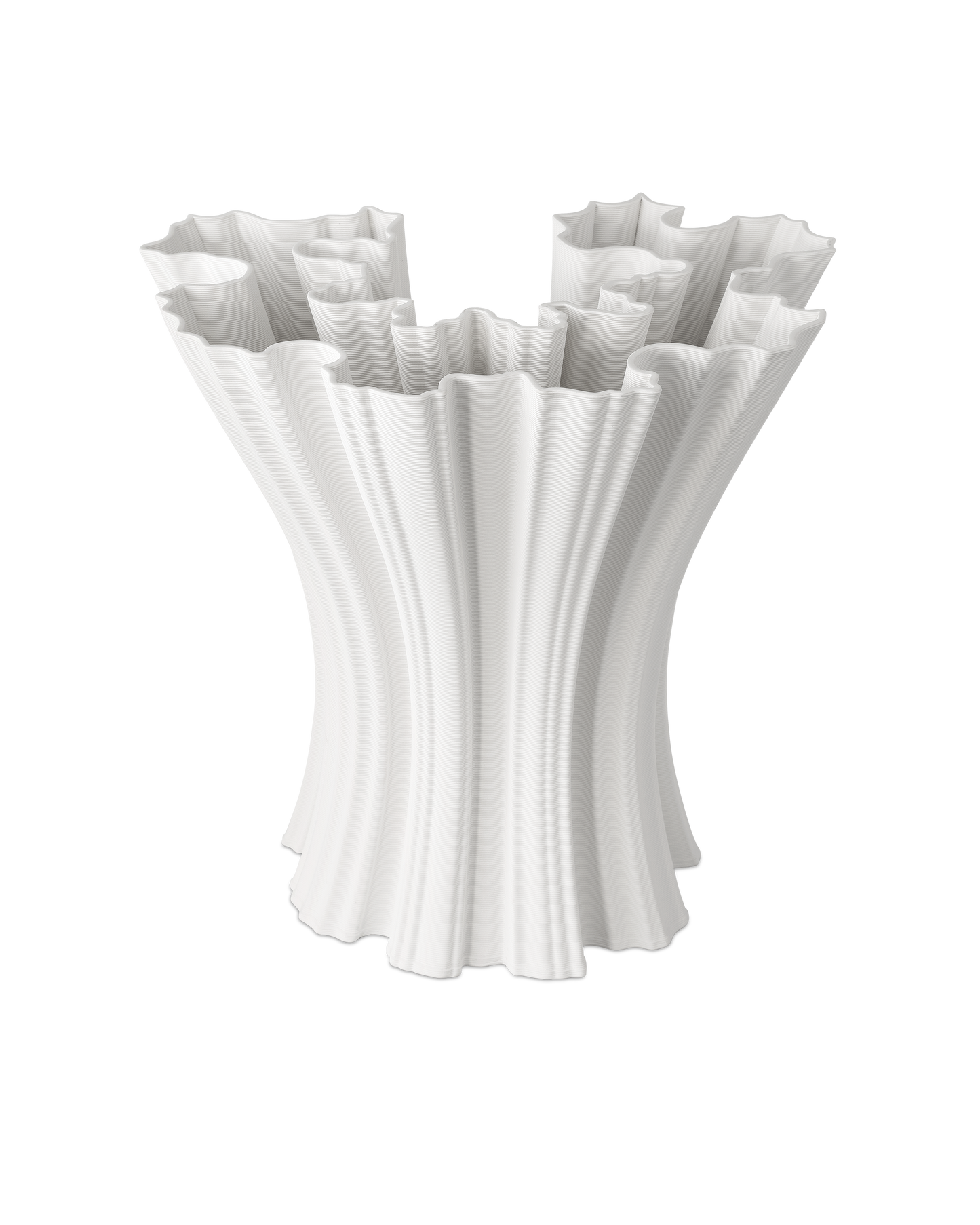 Godet White Vase.