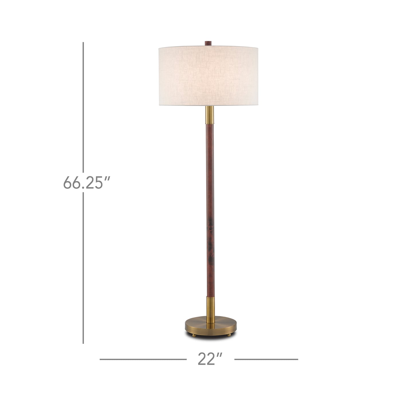 Bravo Mahogany Floor Lamp.