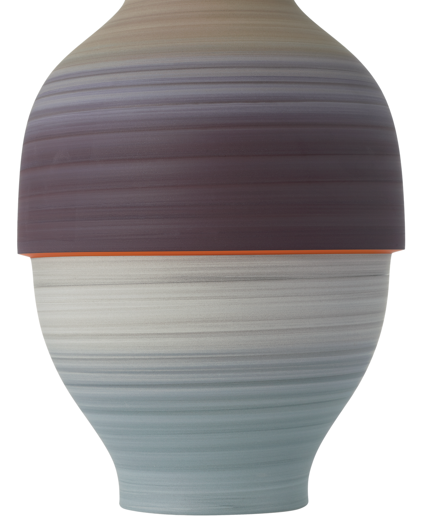 Happy 80's Gray, Beige, Orange & Blue Vase Set of 3.