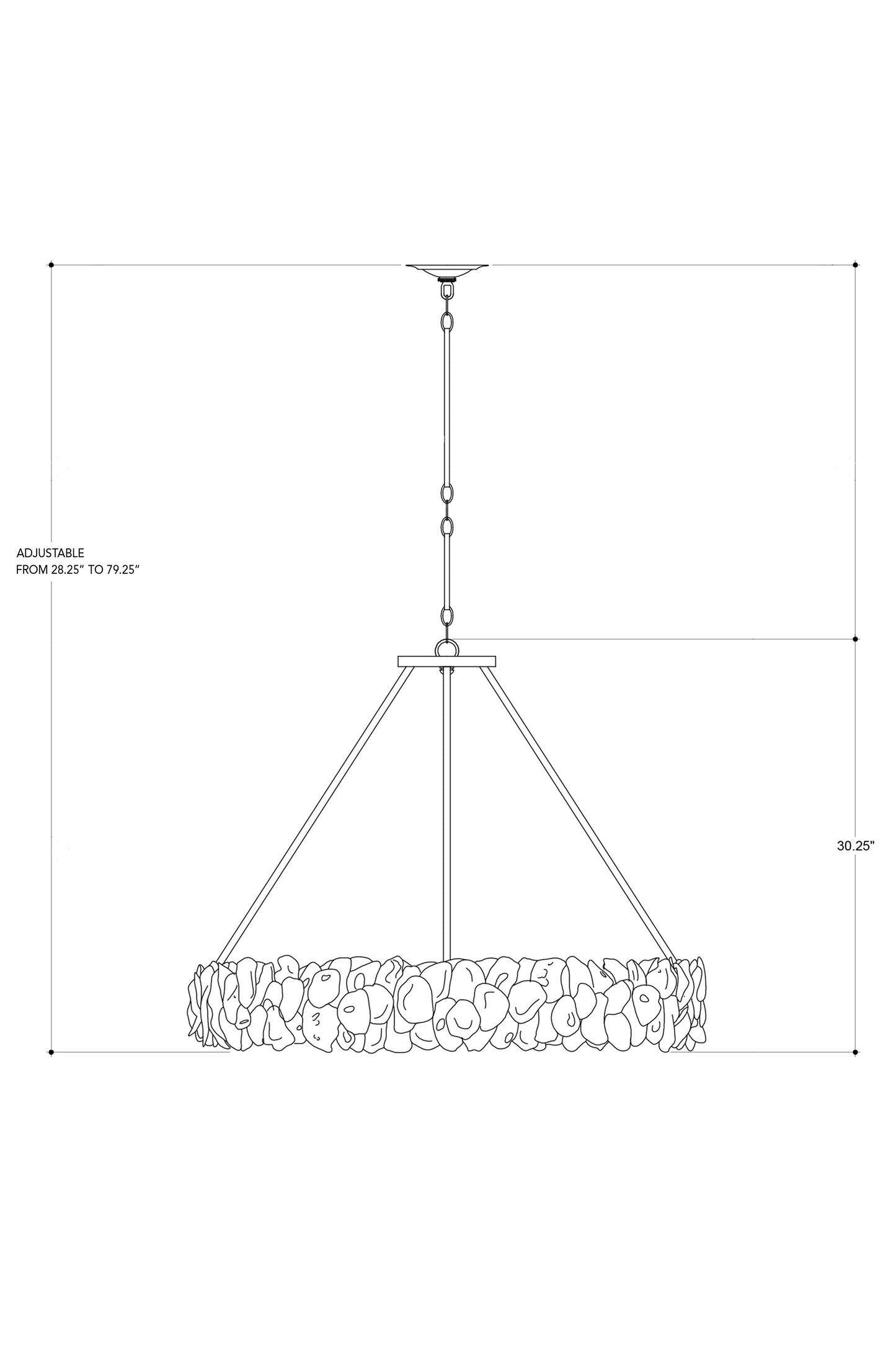 Oyster Shell Chandelier.