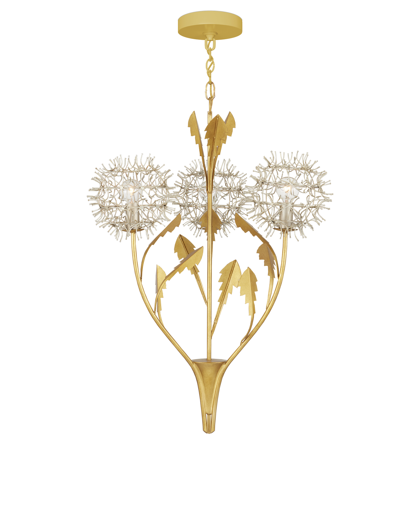 Dandelion Silver & Gold Pendant.