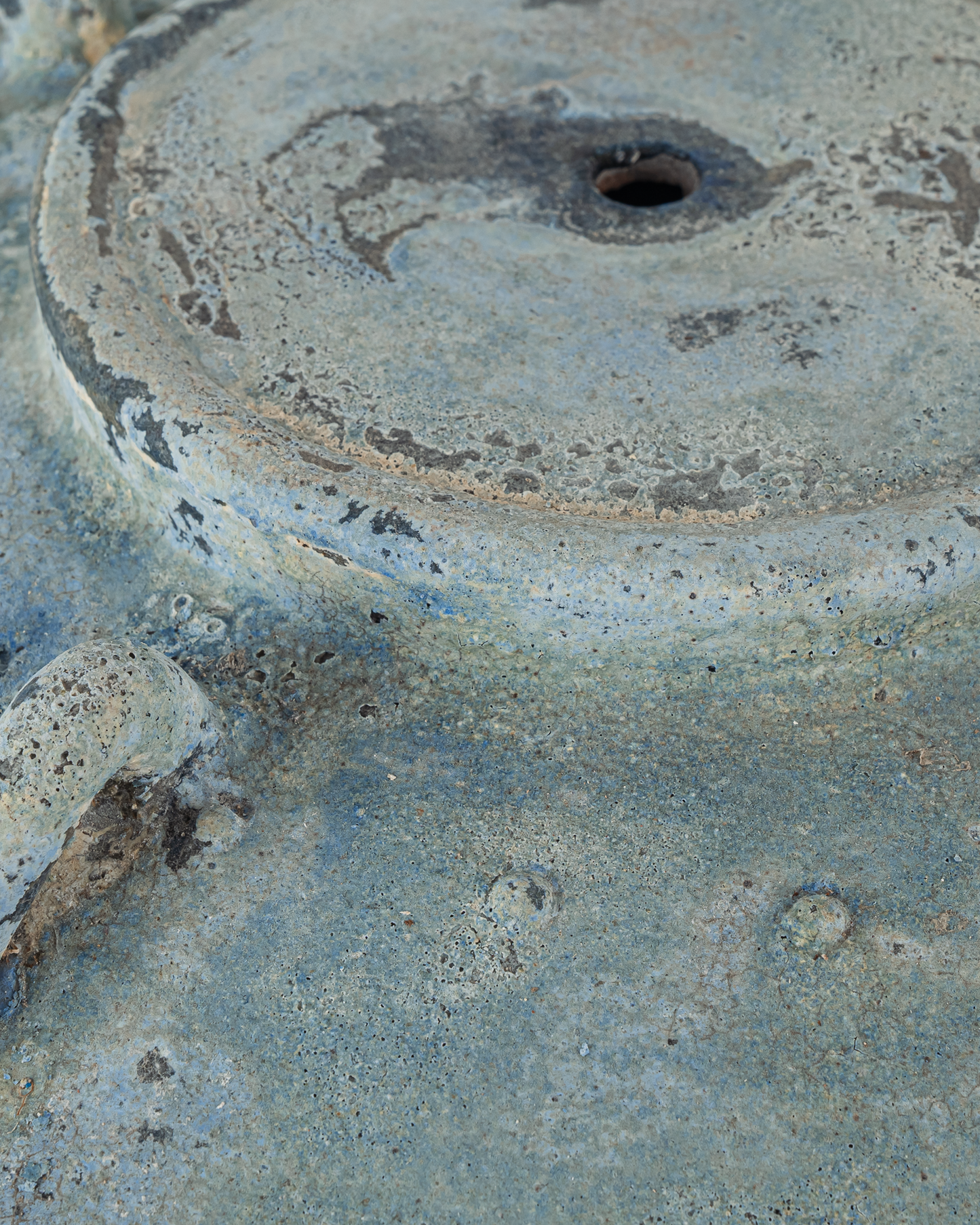 Catania Antique Blue Drip Table Lamp.