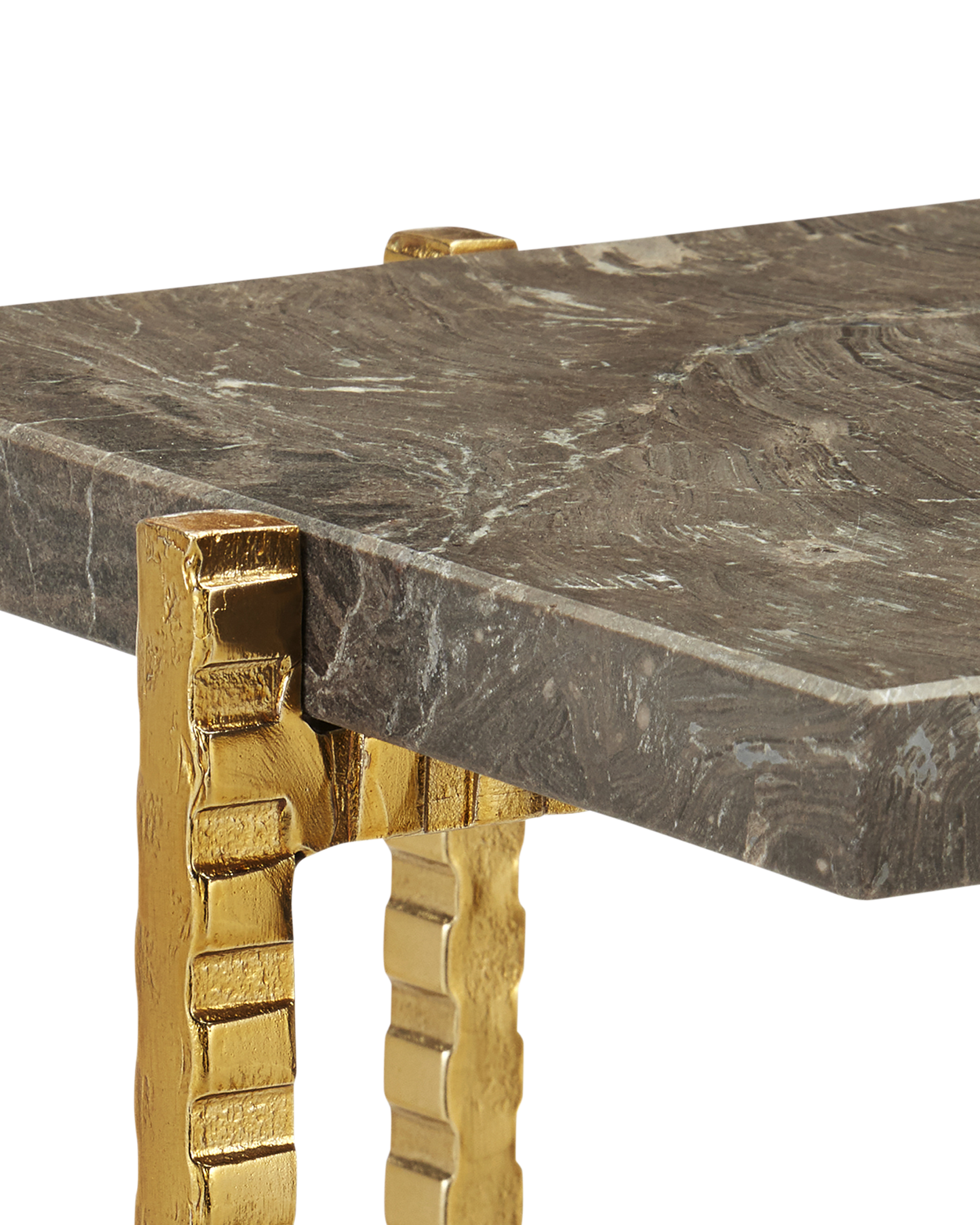 Flying Marble Gold Drinks Table.