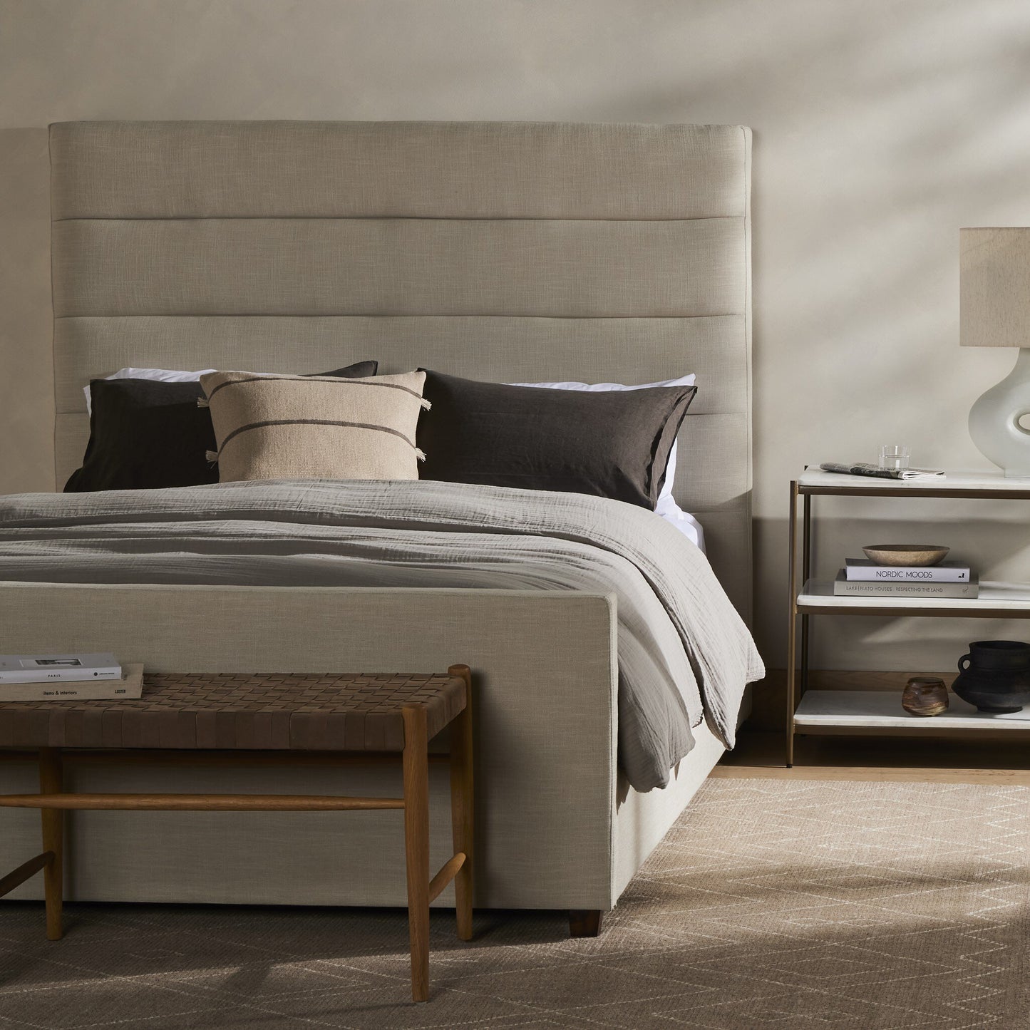 Daphne Queen Bed - Cambric Ivory.