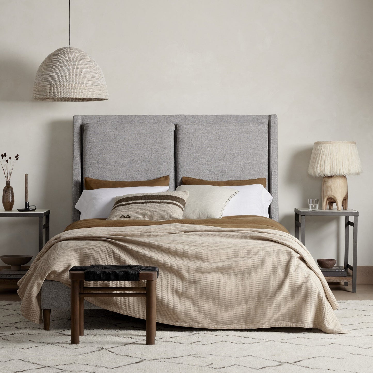 Potter King Bed - Manor Grey.