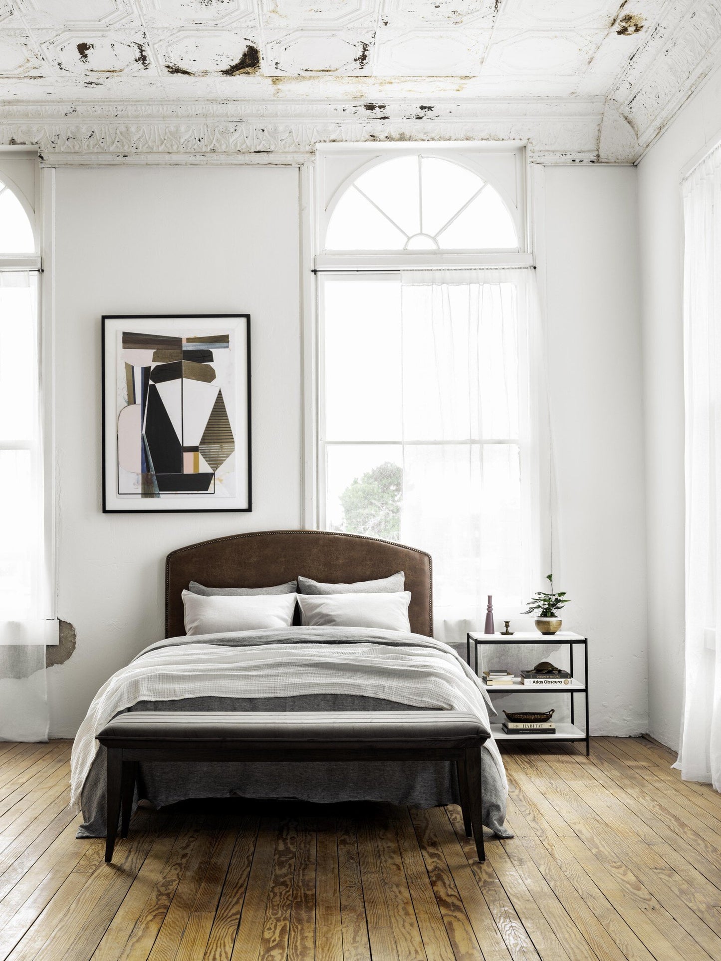 Felix Nightstand - Hammered Grey.