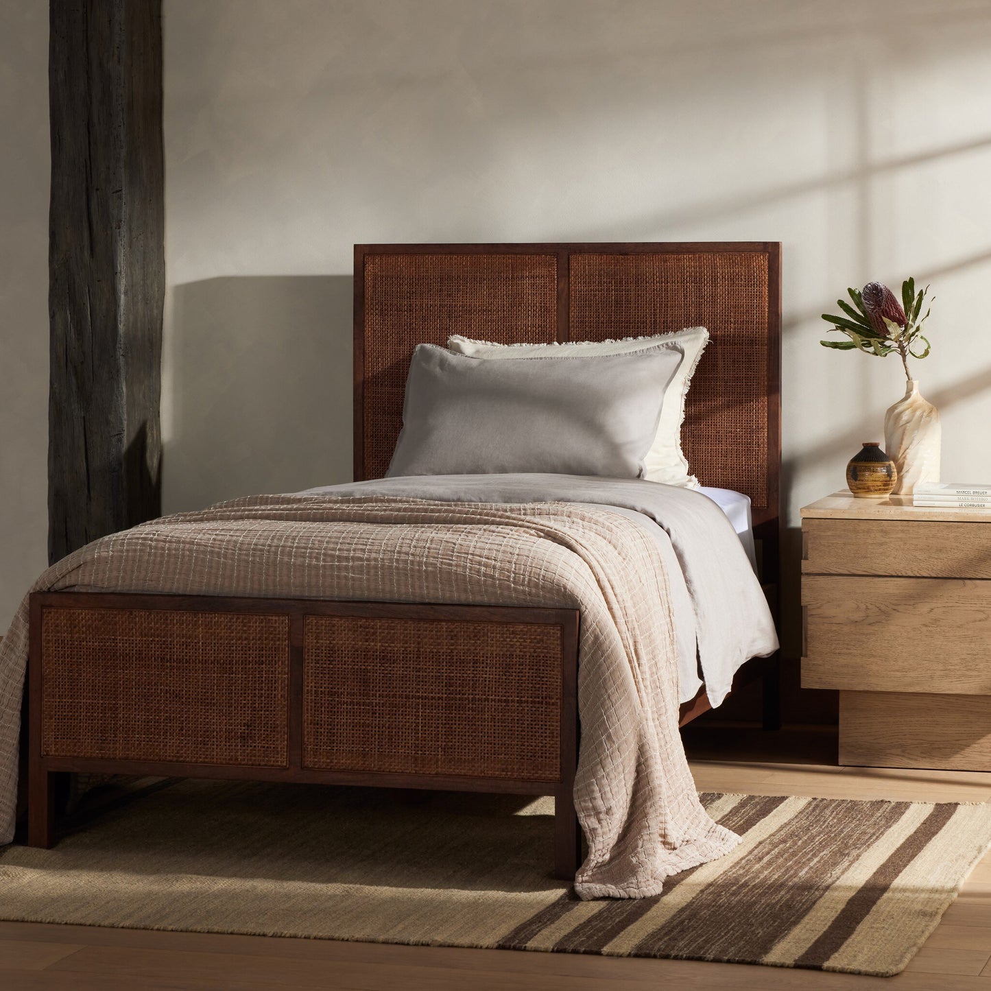 Sydney Twin Bed - Brown Wash.