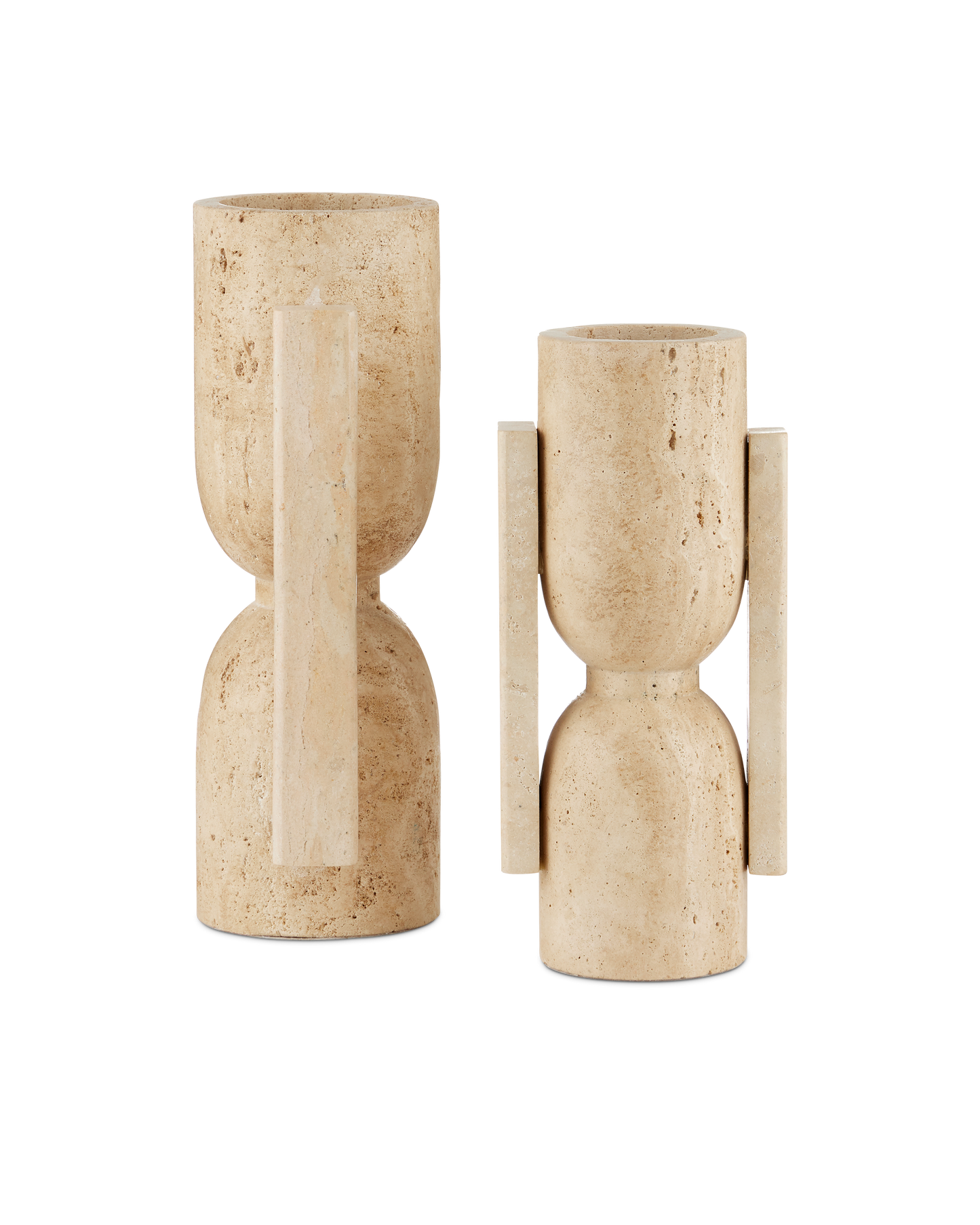 Stone Vase, Face to Face Set of 2.