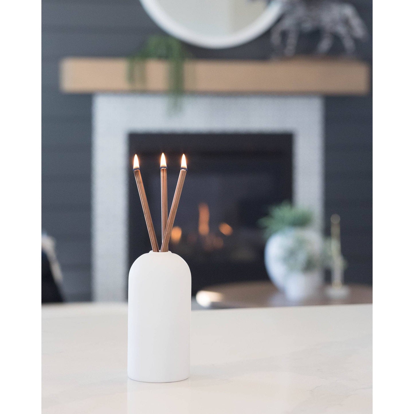 Wylie White Vase Candle Holder.