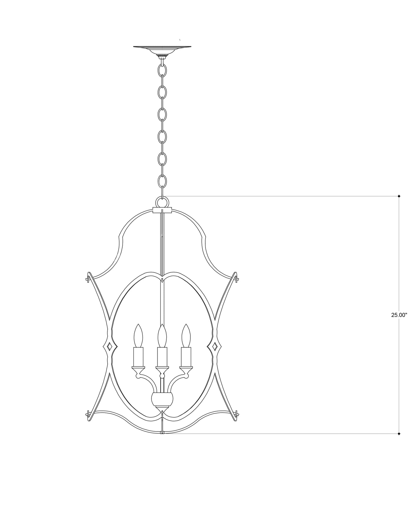 Charisma Small Black Lantern.