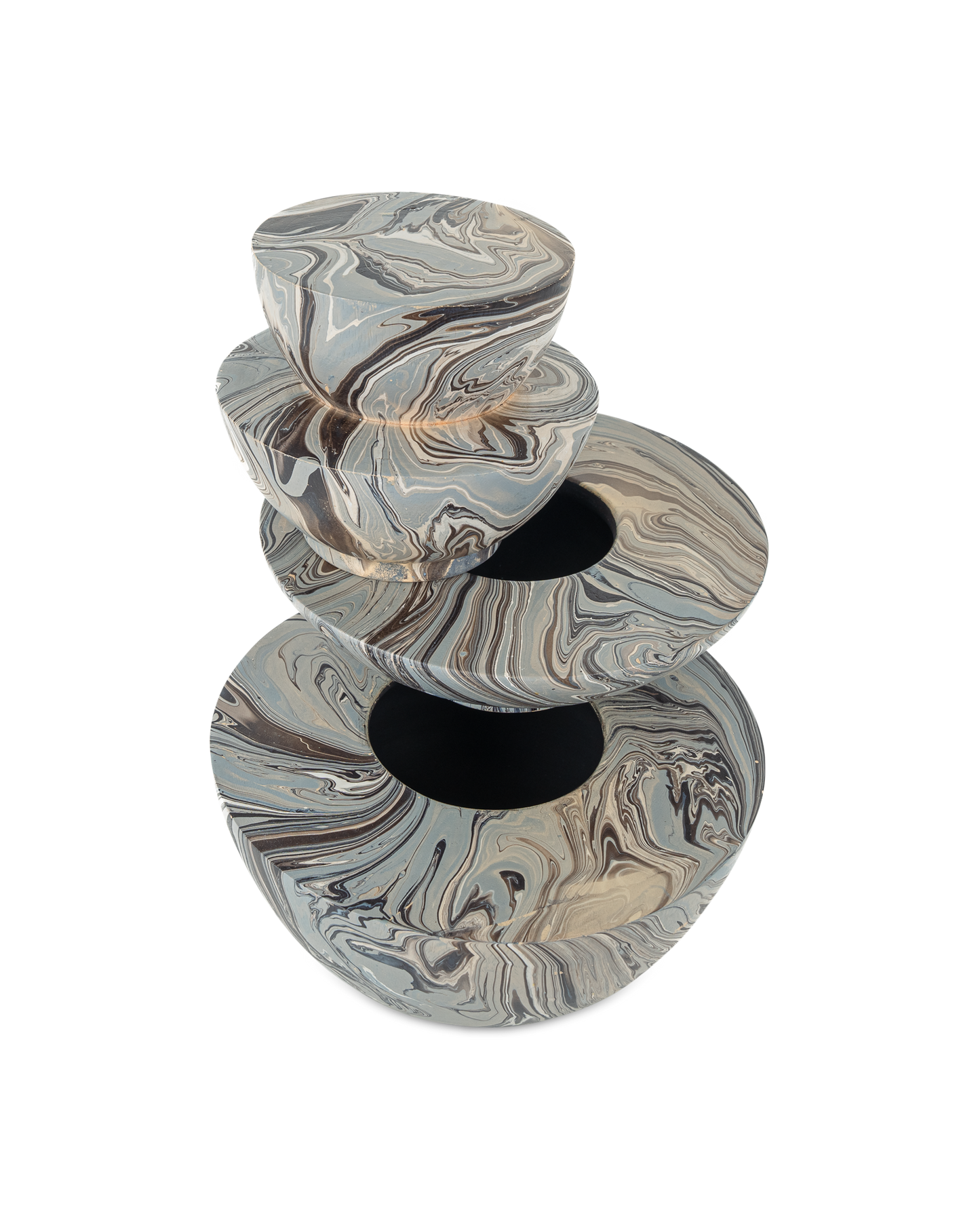 Marbleized Stacking Box Set of 3.