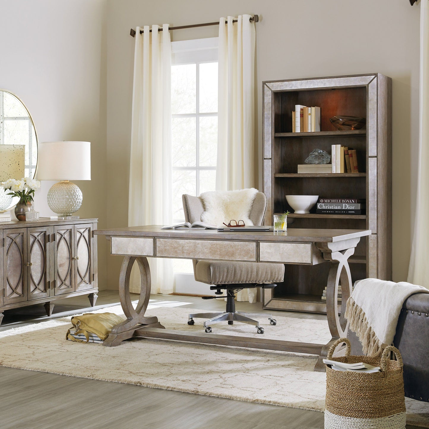 Rustic Glam Trestle Desk.