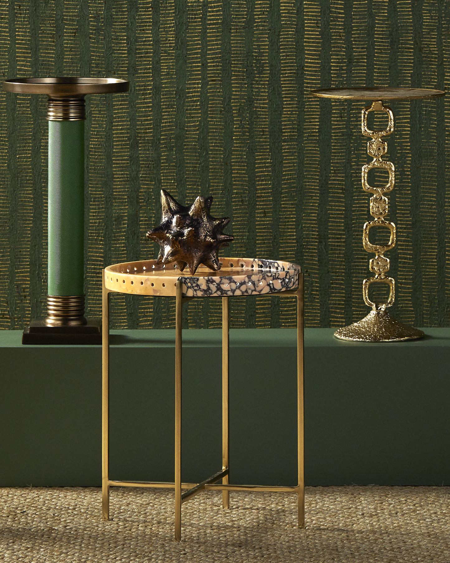 Freya Purple Breccia Accent Table.