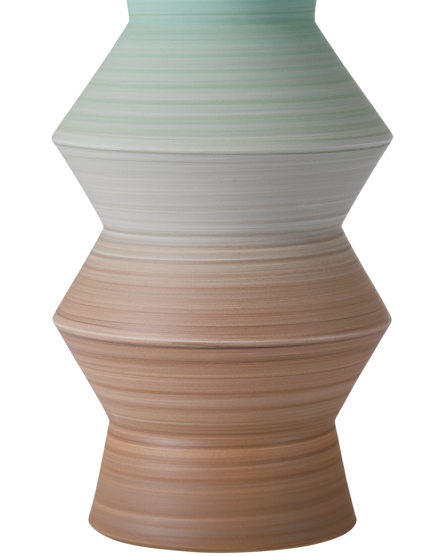 Happy 80's Brown & Pale Blue Vase Set of 2.