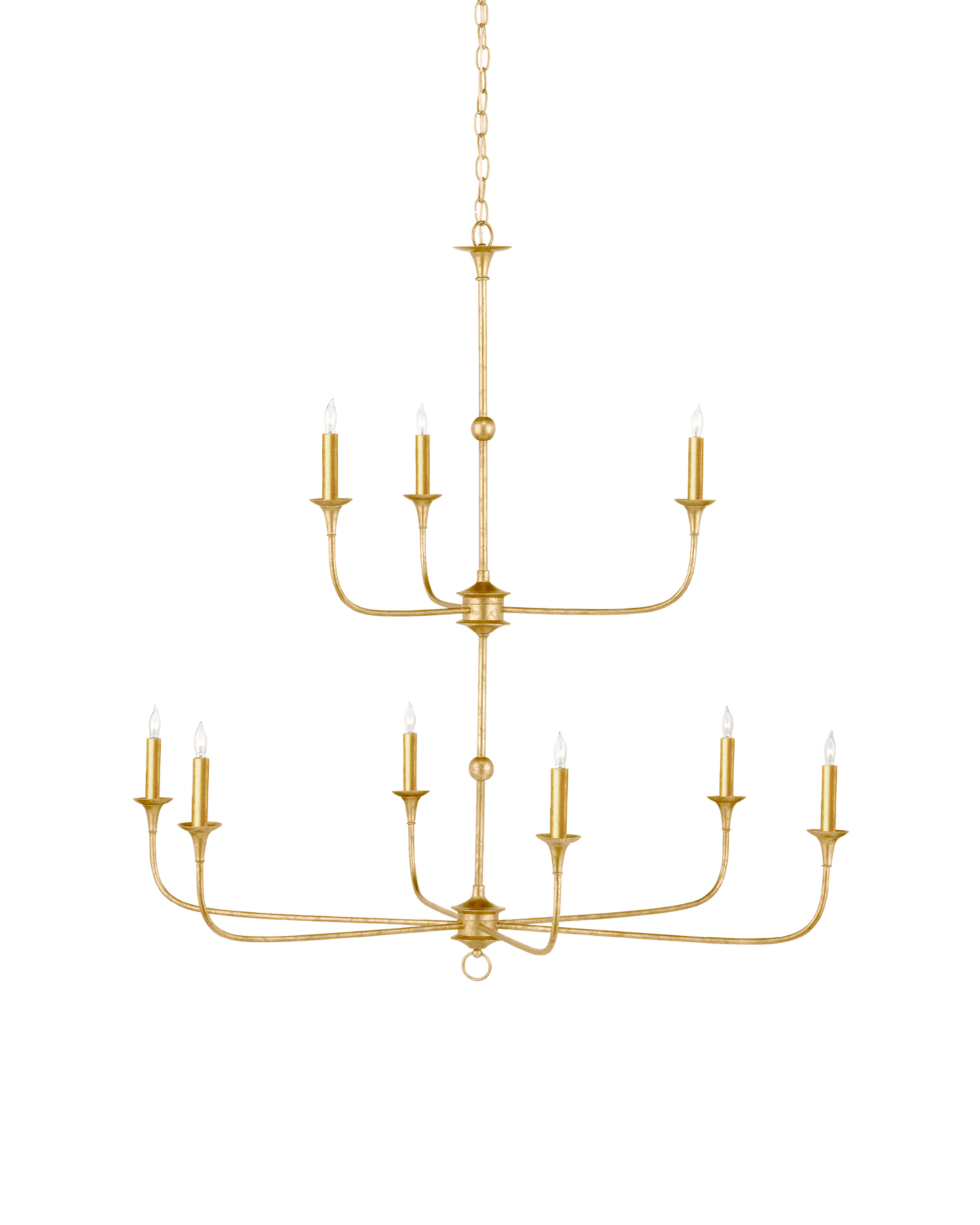 Nottaway Two-Tier Gold Chandelier.