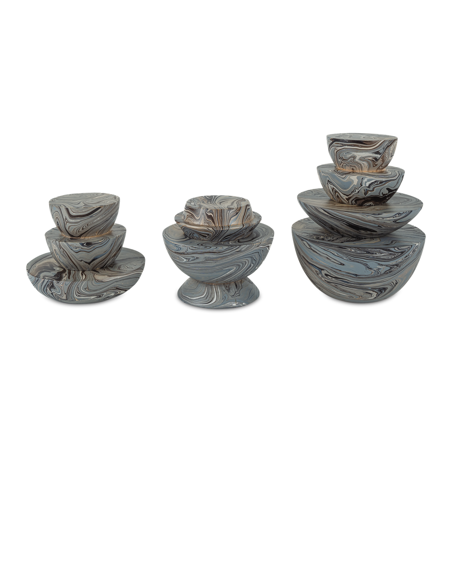 Marbleized Stacking Box Set of 3.