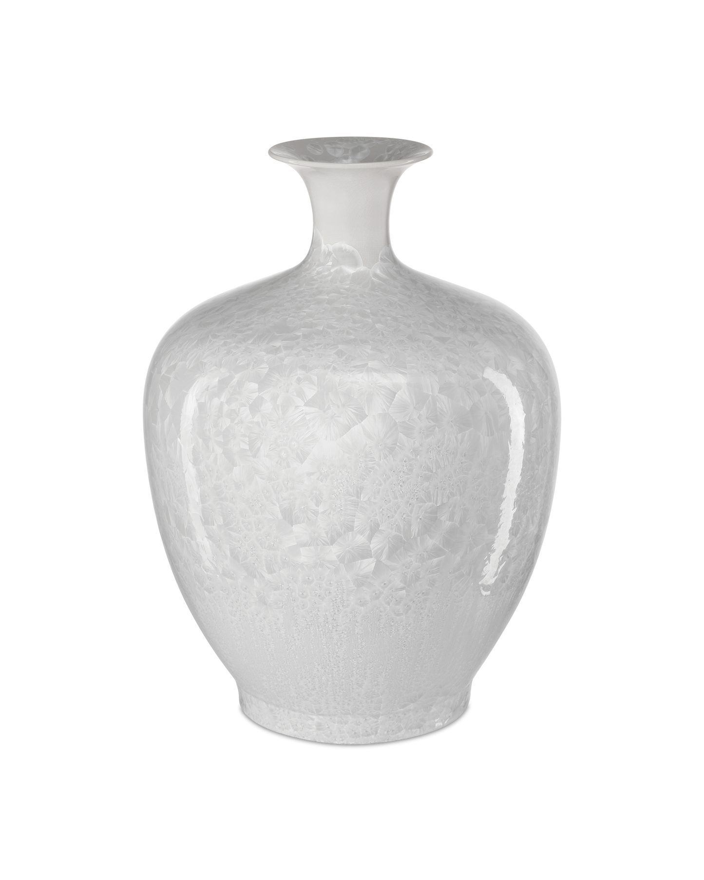 Crystalline White Vase.