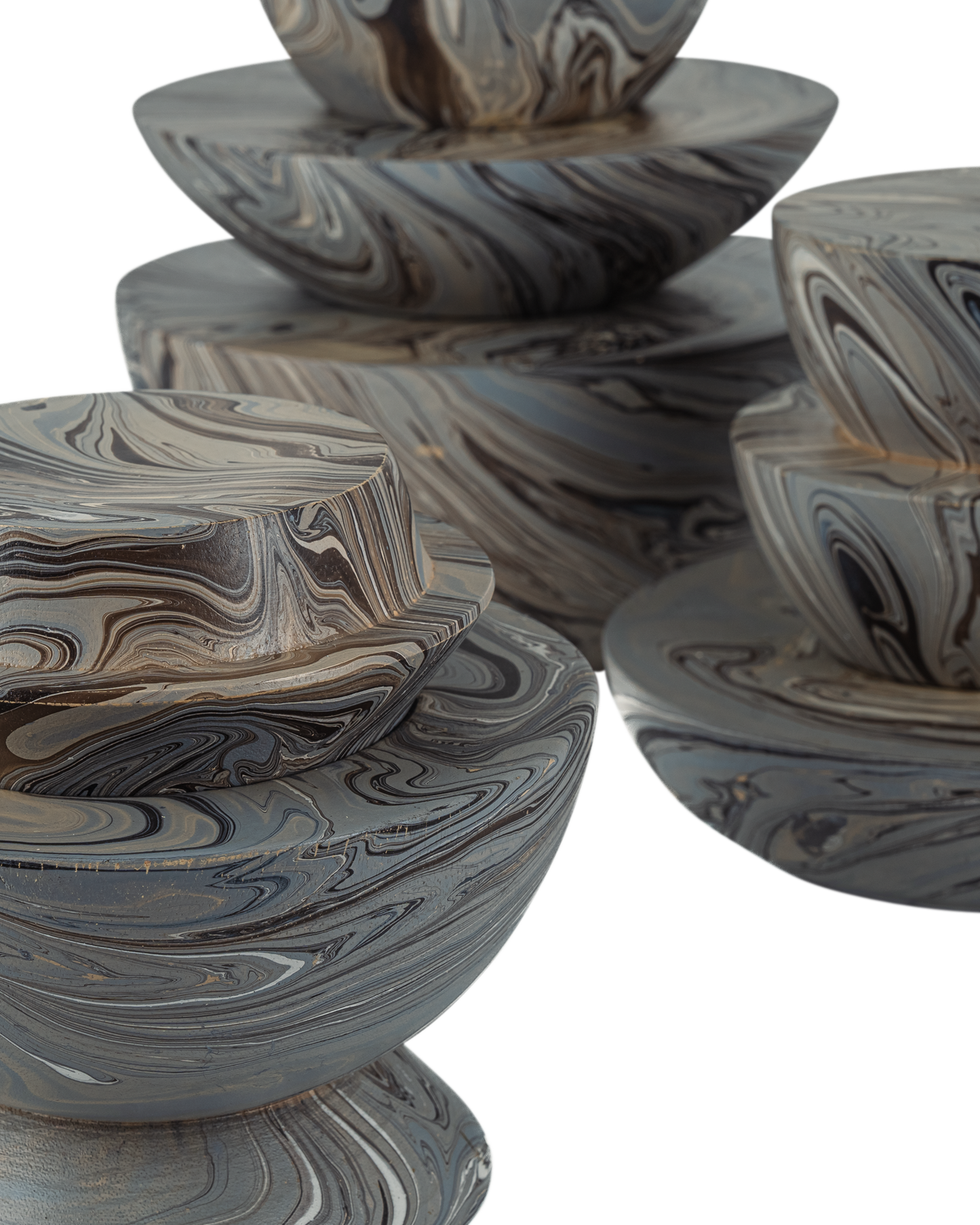 Marbleized Stacking Box Set of 3.