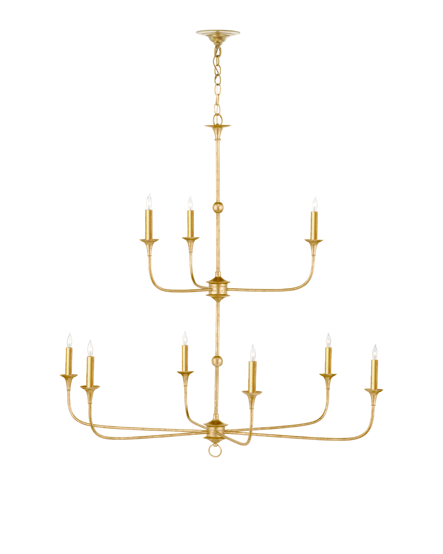 Nottaway Two-Tier Gold Chandelier.