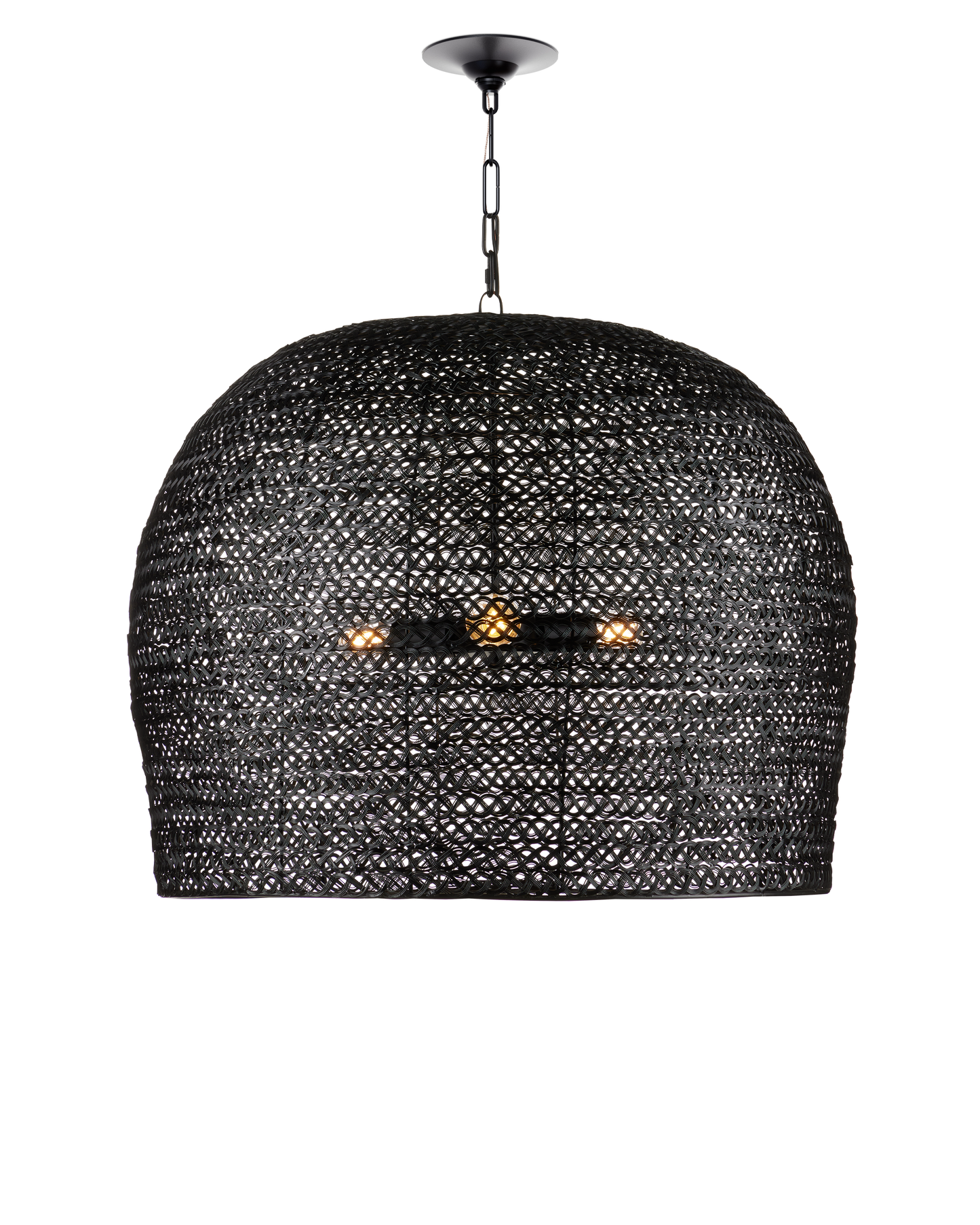 Piero Large Black Chandelier.
