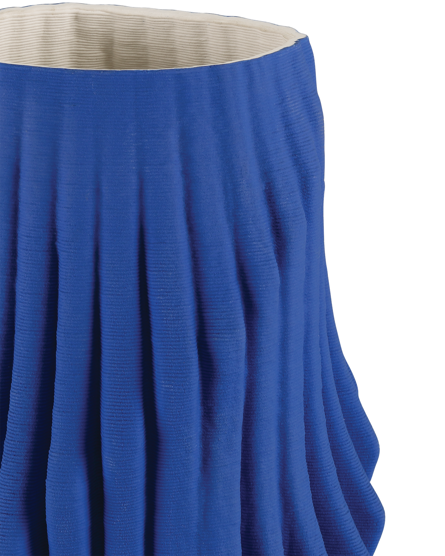 Blue Pleat Large Vase.