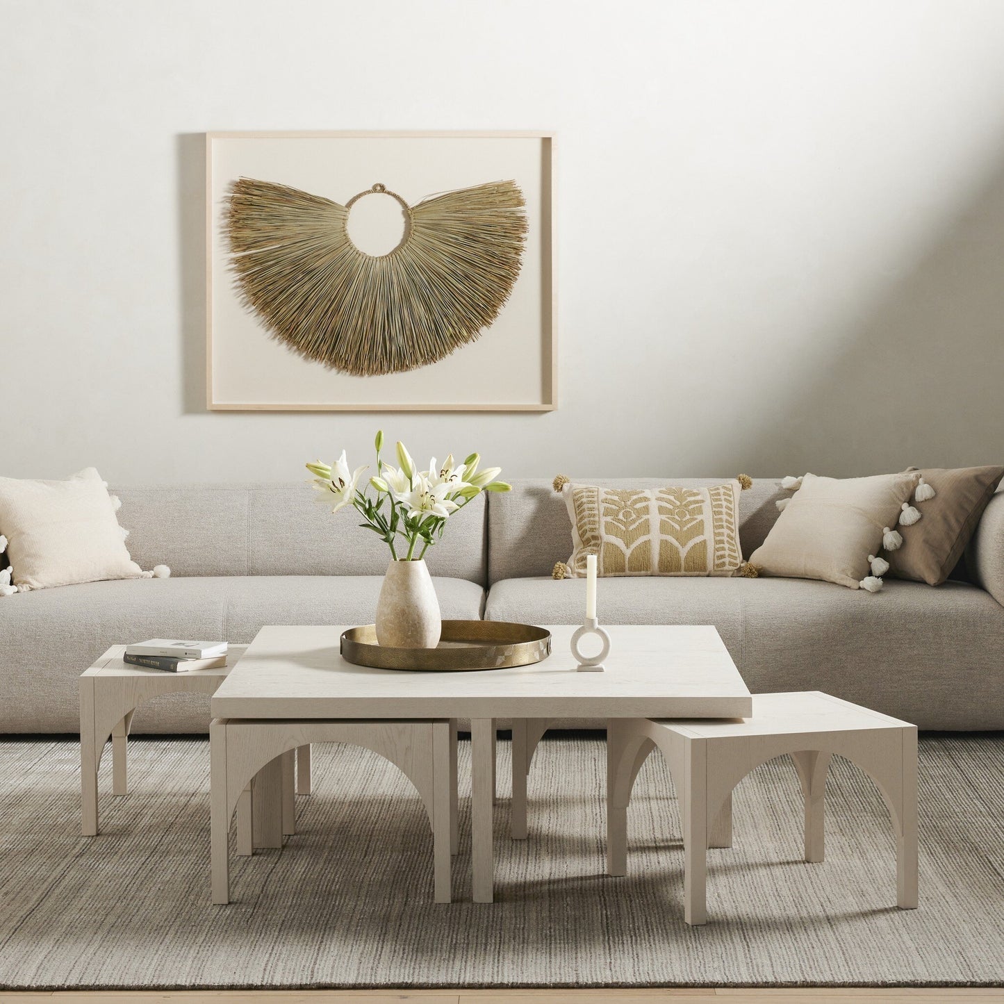 Amara Coffee Table - Off White Oak