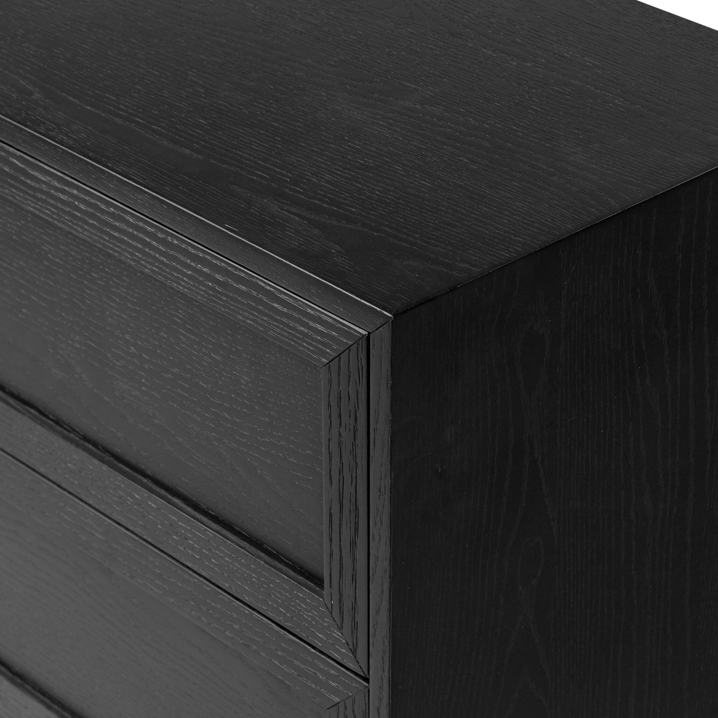 Millie 6 Drawer Dresser - Drifted Matte Black Veneer.