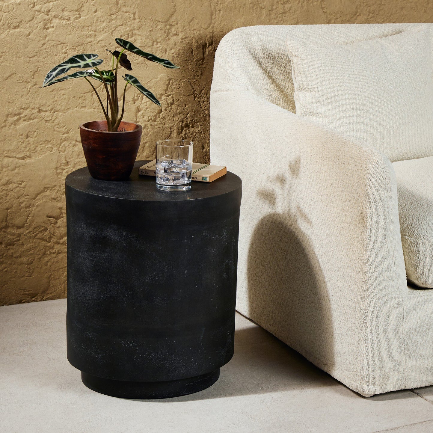 Javi Outdoor End Table - Aged Grey.