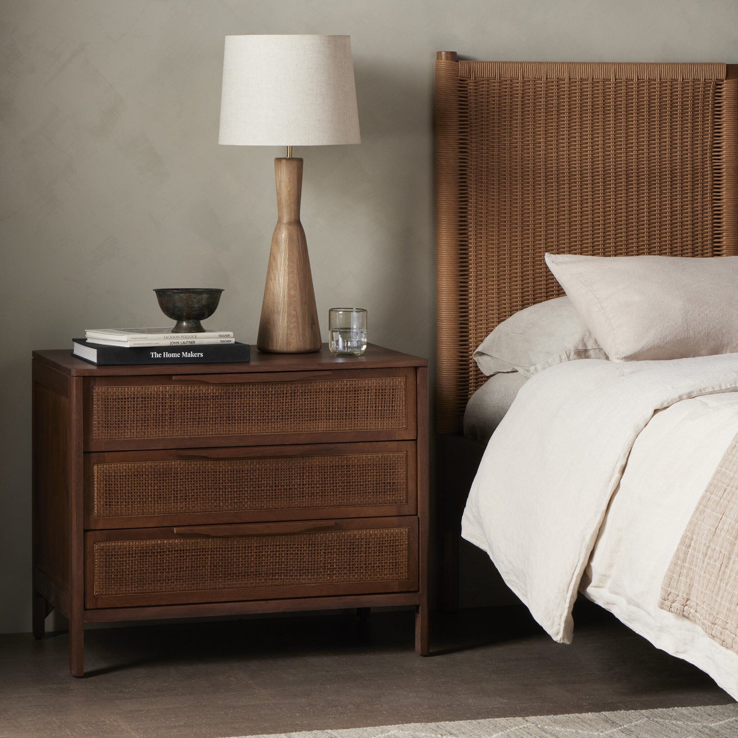 Sydney Large Nightstand - Brown Wash.