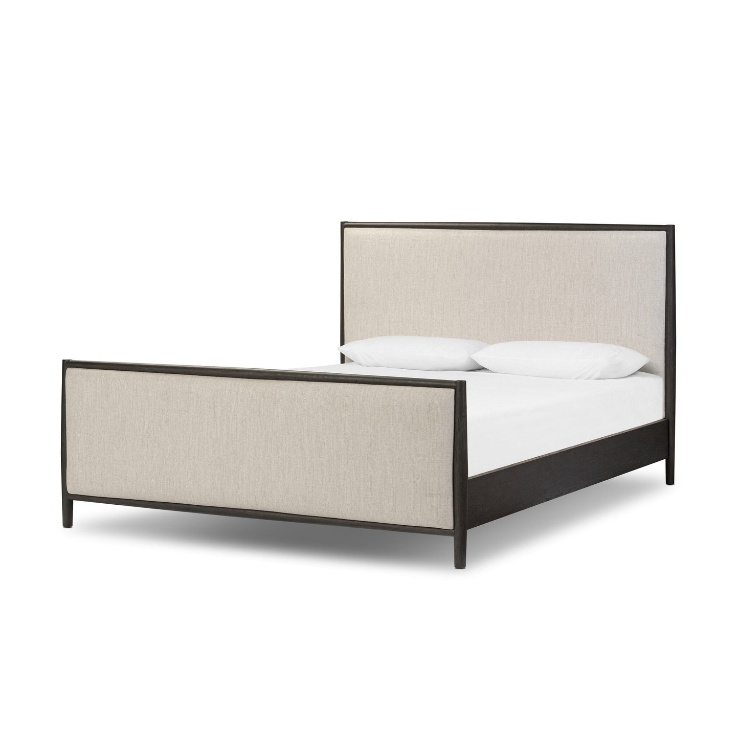 Glenview King Bed Cracked Smoked Black Veneer - Essence Natural.