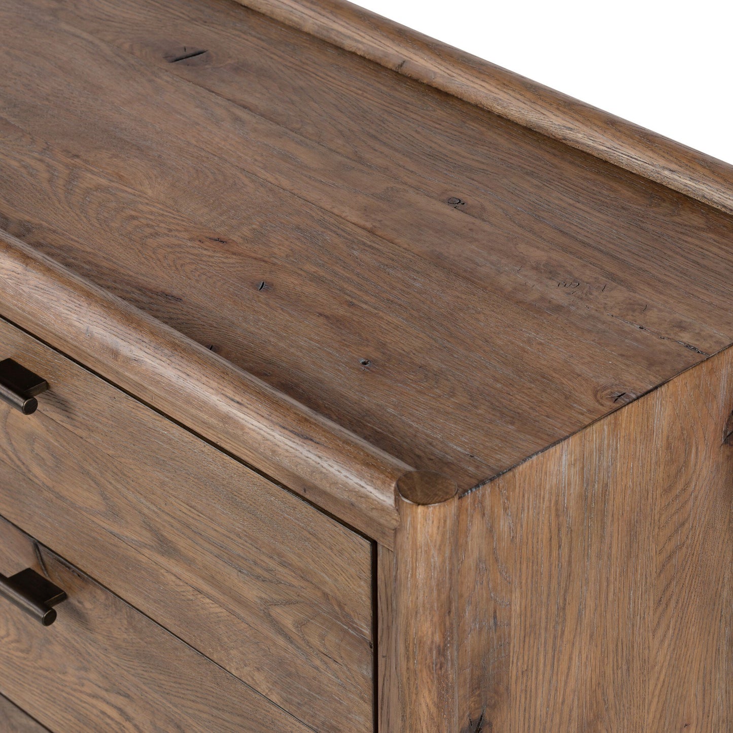 Glenview 6 Drawer Dresser - Weathered Oak Veneer.