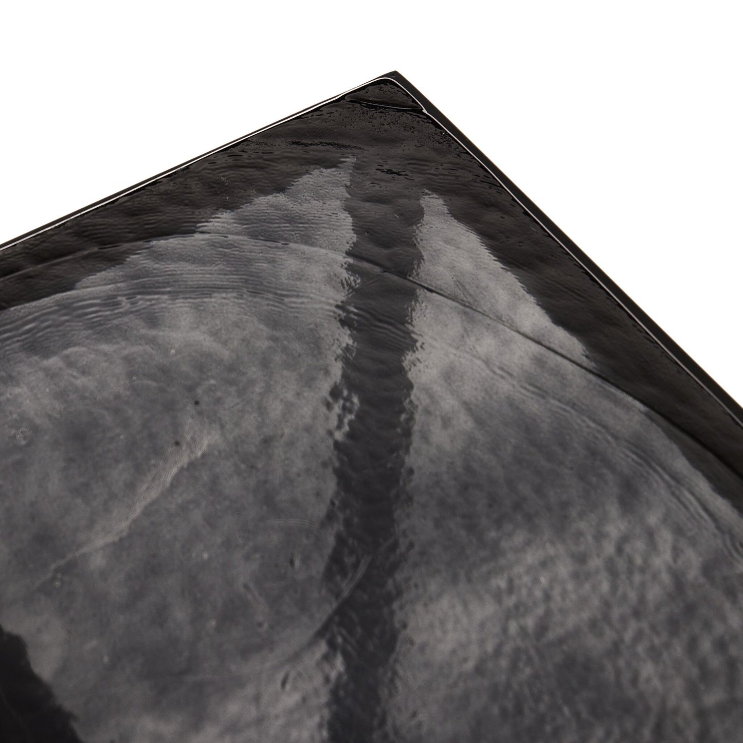 Dalston Nesting End Table Set - Smoked Black Cast Glass.