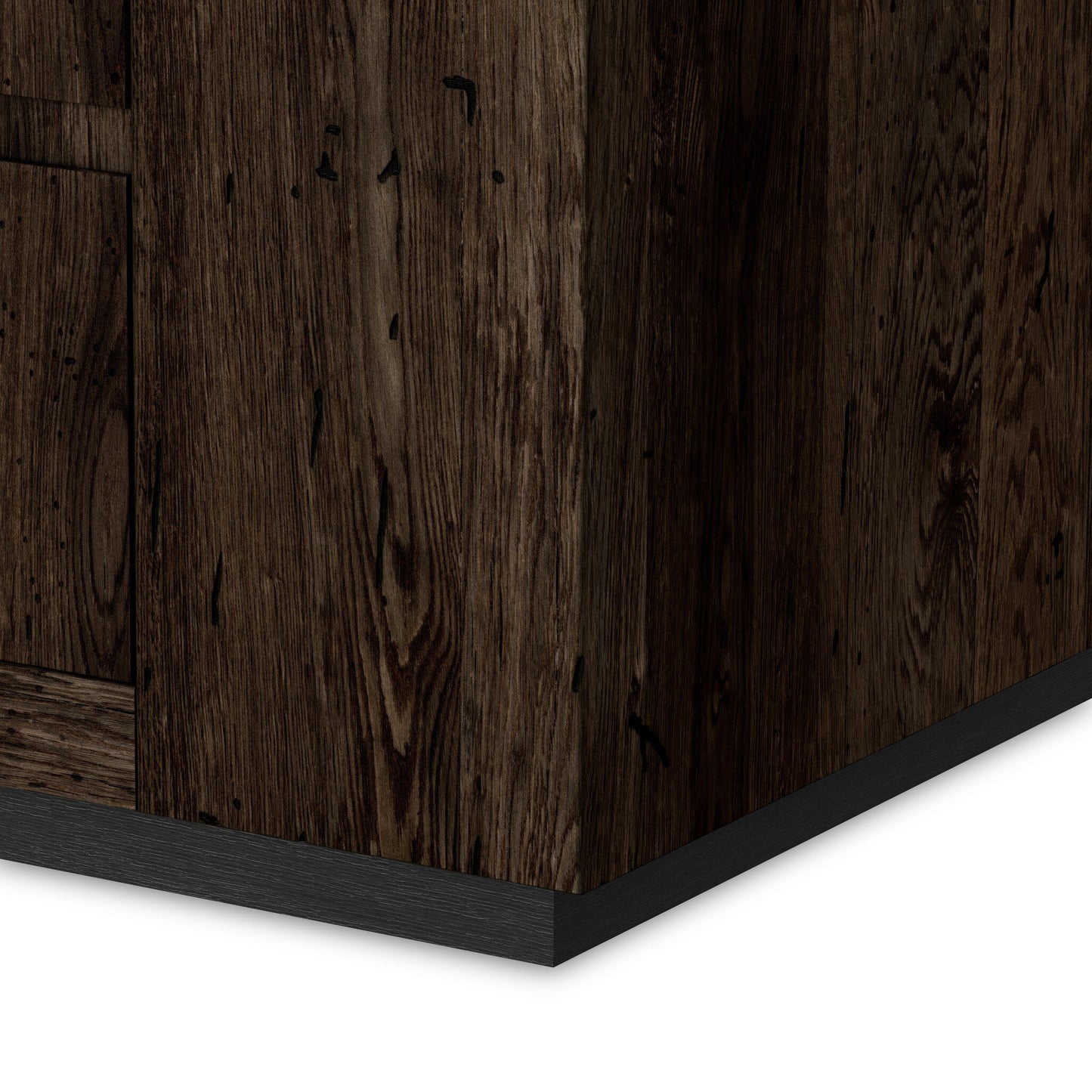 Abaso 6-Drawer Dresser - Ebony Rustic Wormwood Oak.
