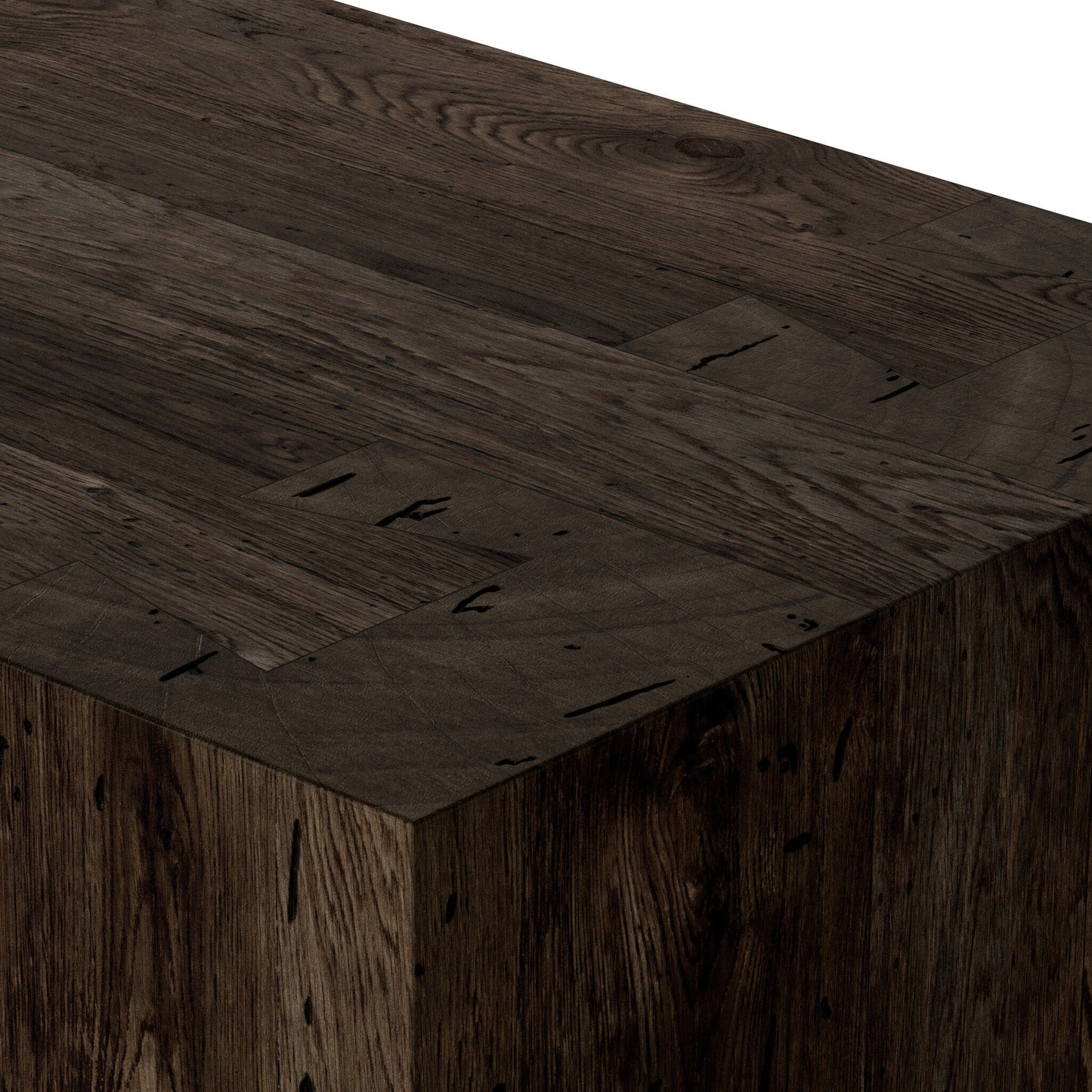 Abaso 6-Drawer Dresser - Ebony Rustic Wormwood Oak.