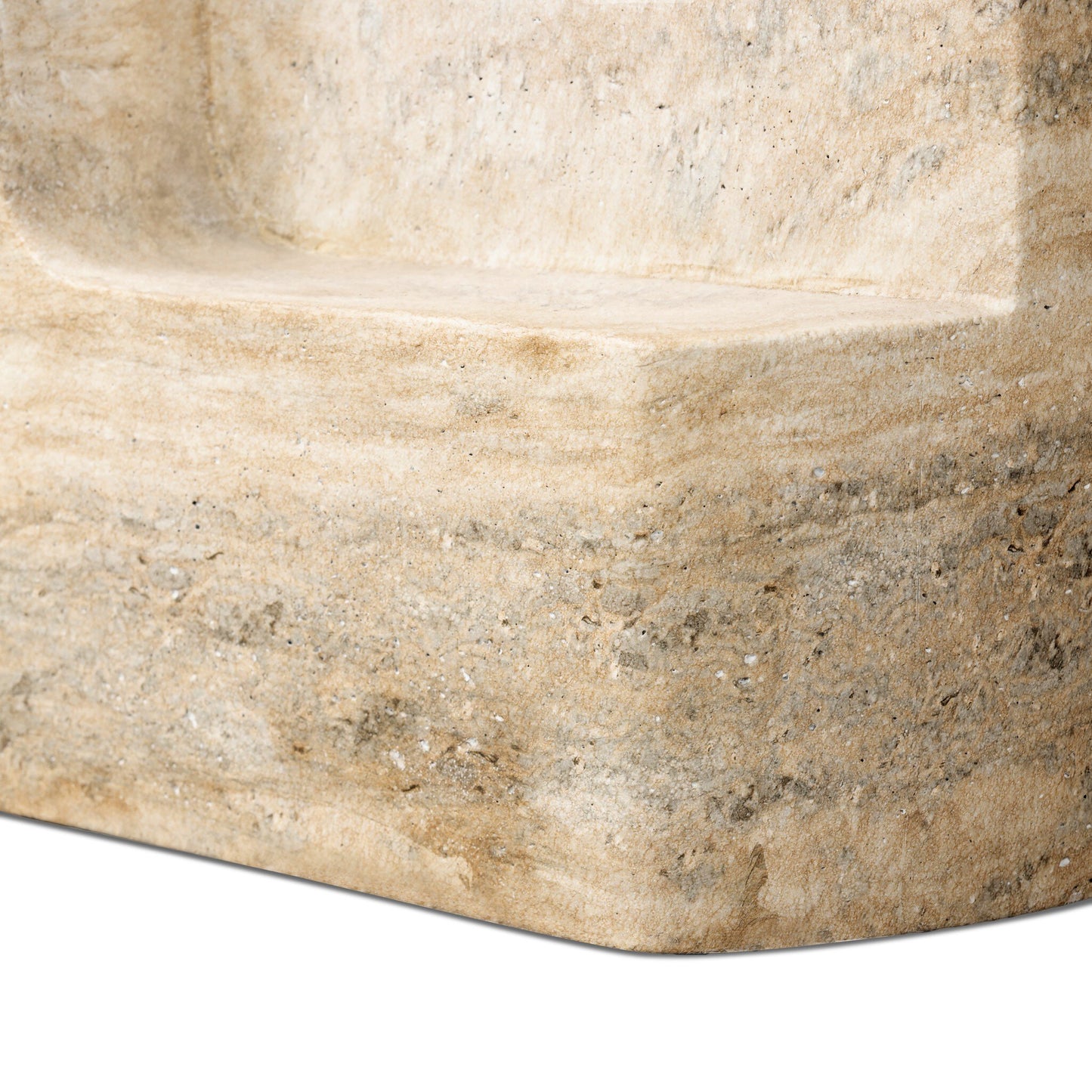 Clementine End Table - Textured Sandy Grey.