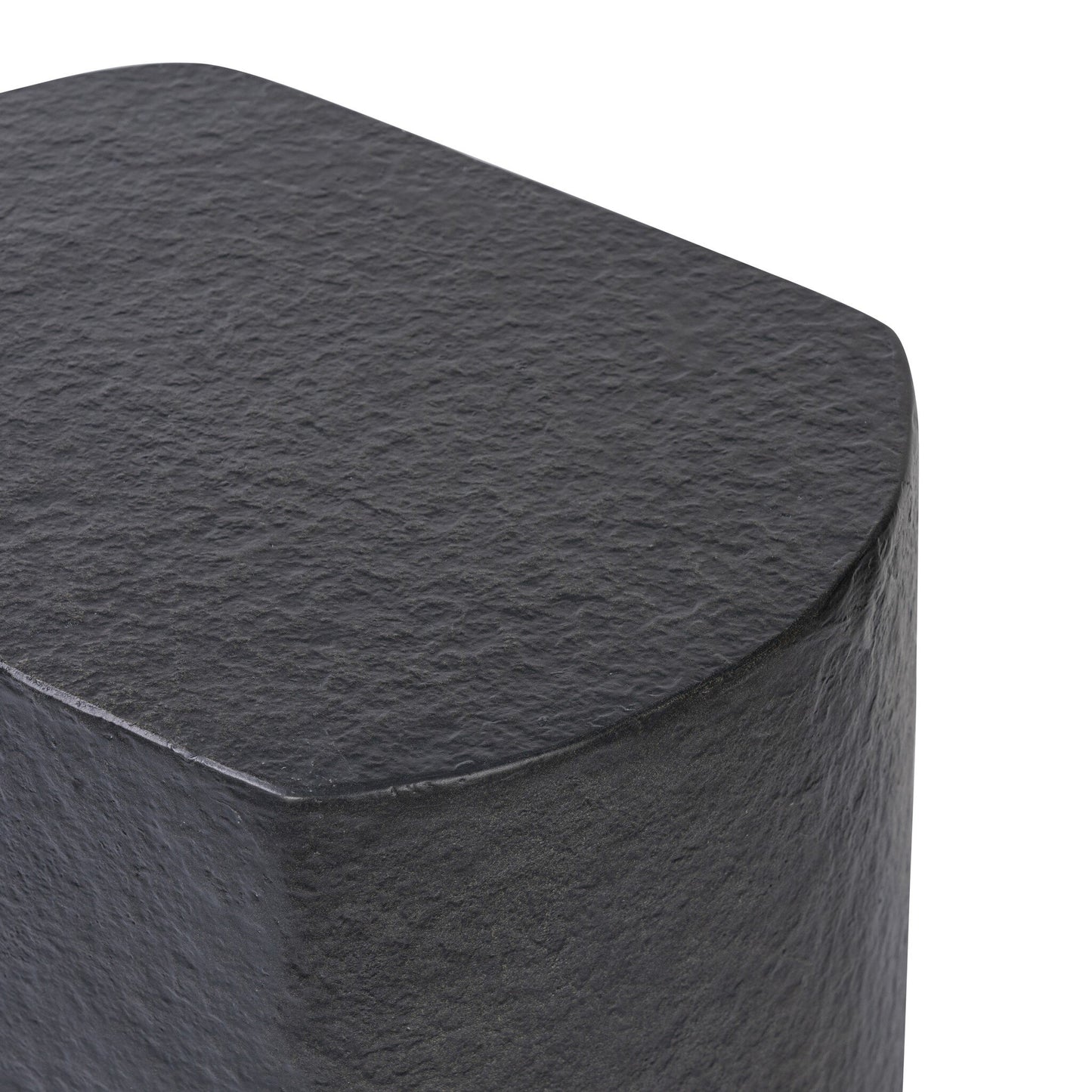 Clementine End Table - Distressed Graphite Concrete.