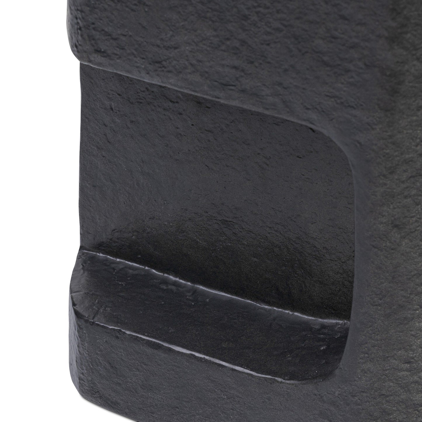 Clementine End Table - Distressed Graphite Concrete.