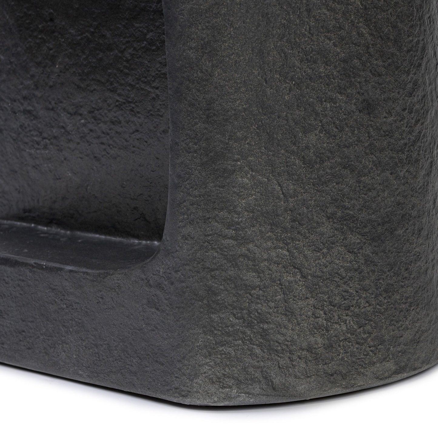 Clementine End Table - Distressed Graphite Concrete.