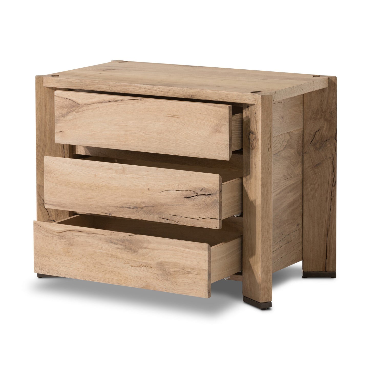 Cassio Nightstand - Natural Reclaimed French Oak.