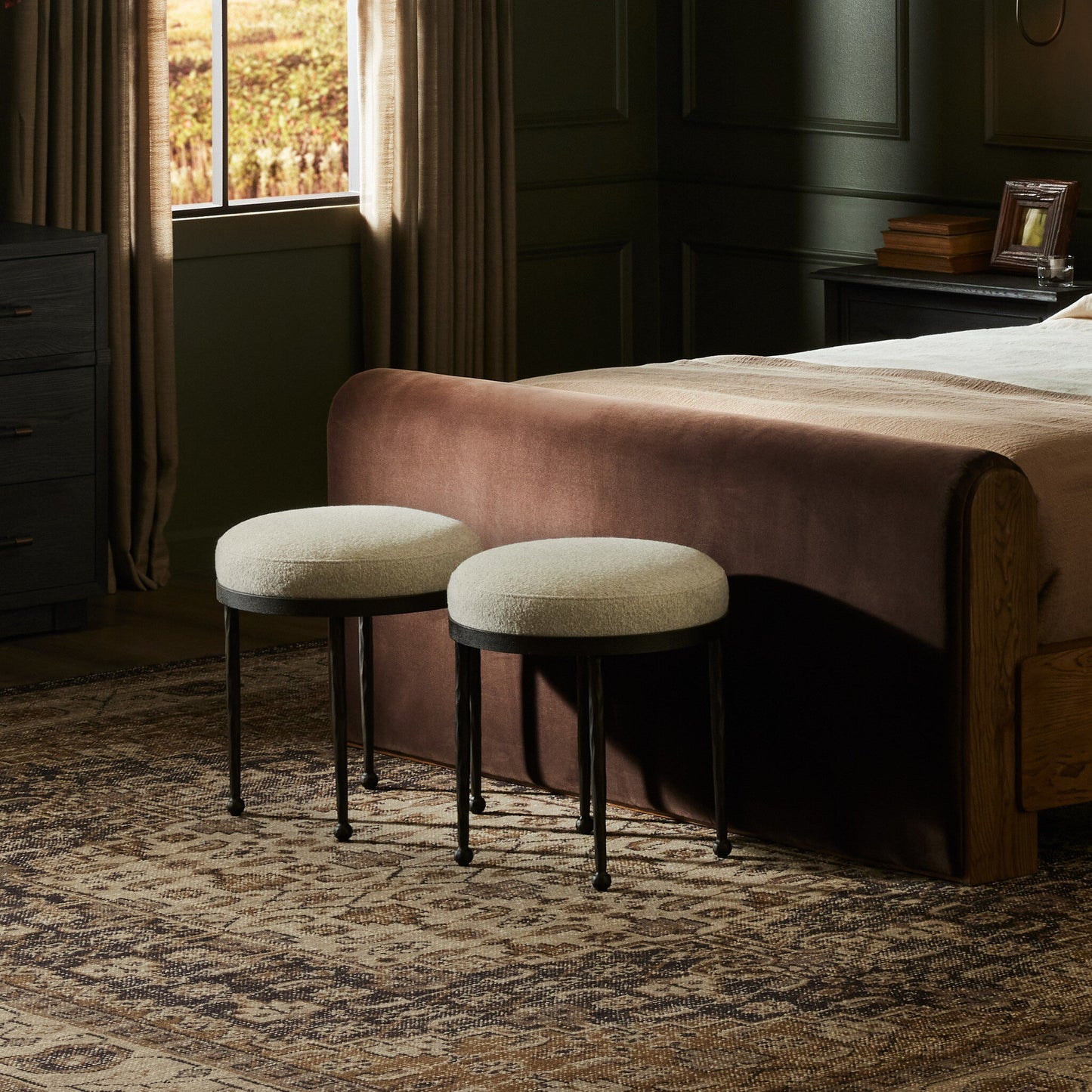 Corinne Accent Stool - Crete Pebble.