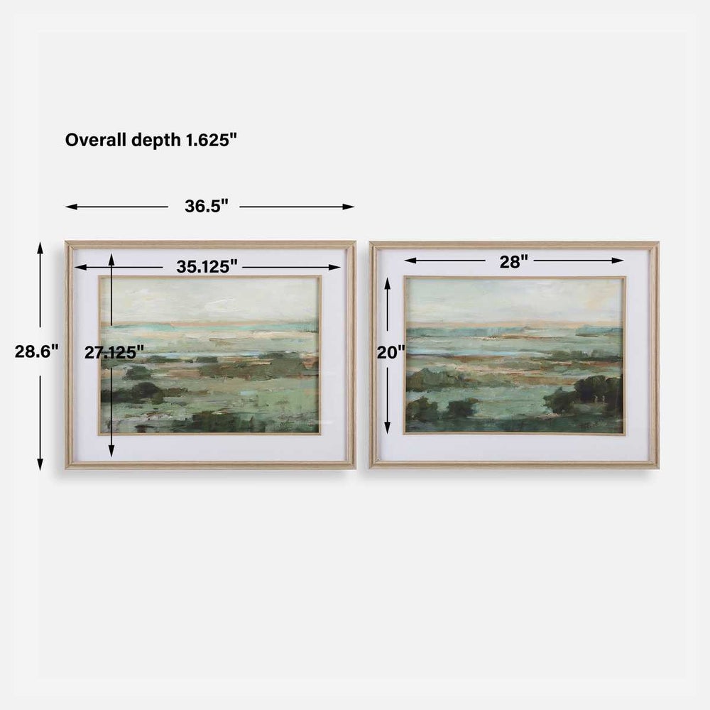 Warm Valley Framed Prints, Set of 2.