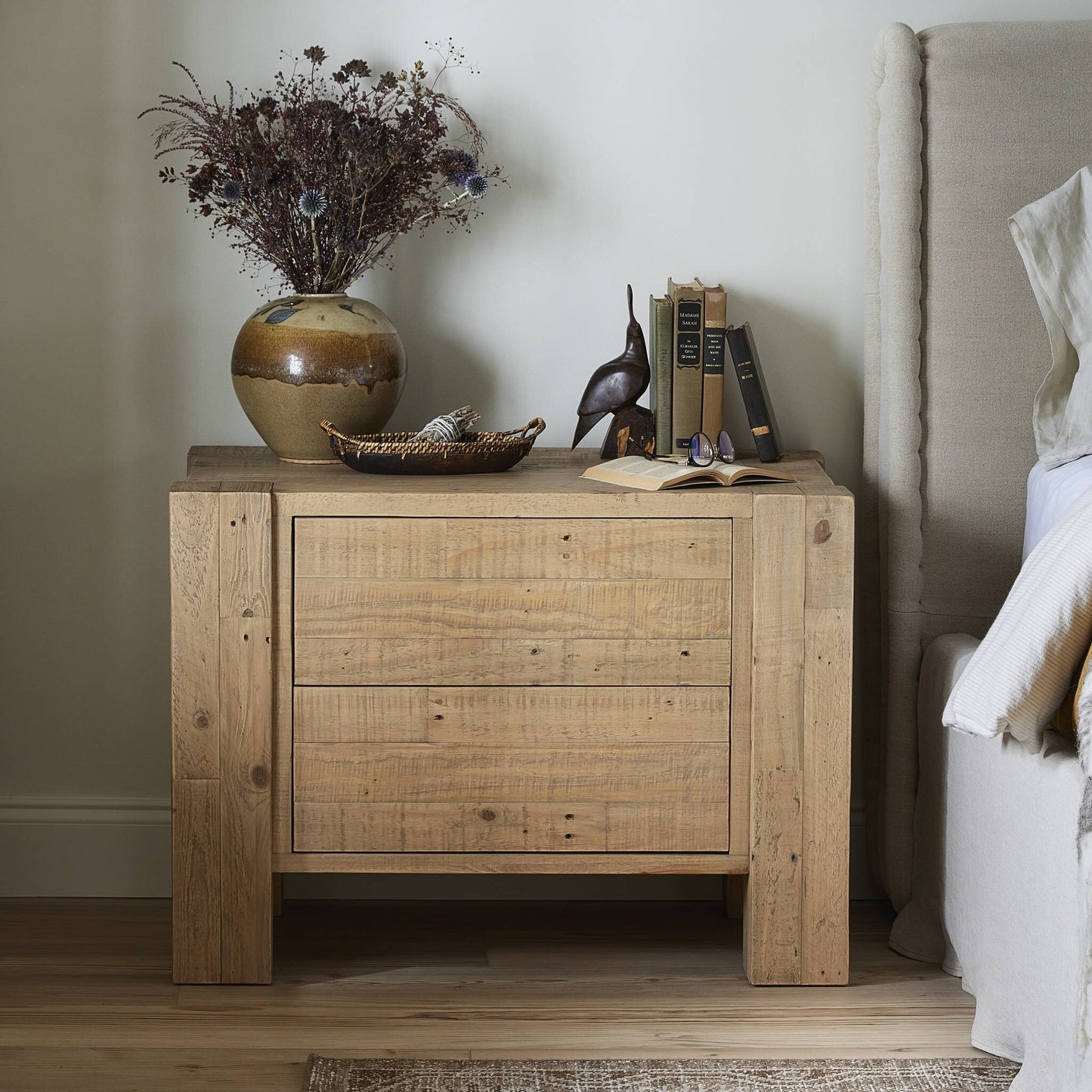 Perot Nightstand - Light Blonde Pine.