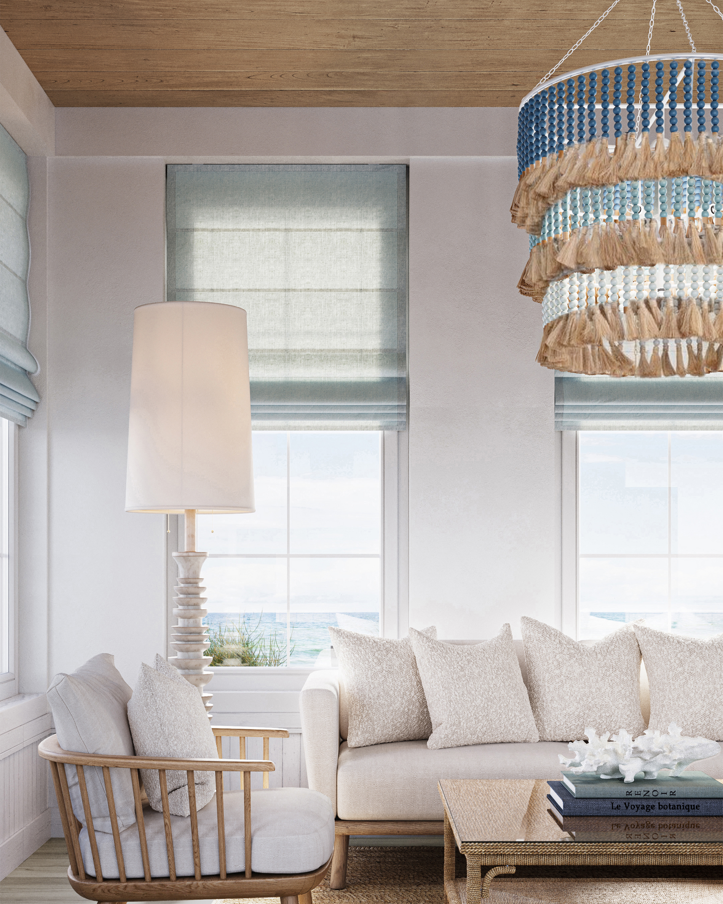 St. Barts Blue Chandelier.