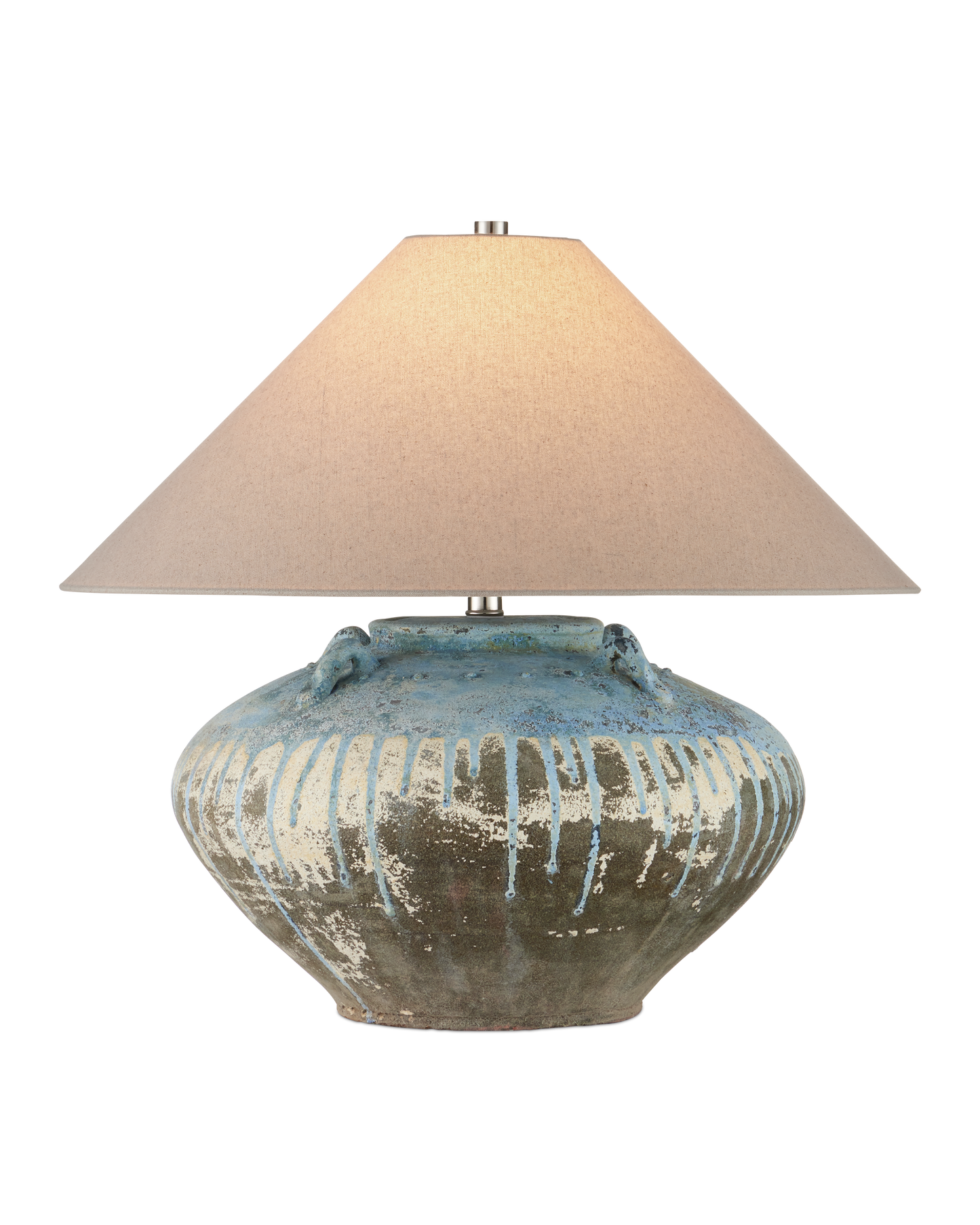 Catania Antique Blue Drip Table Lamp.